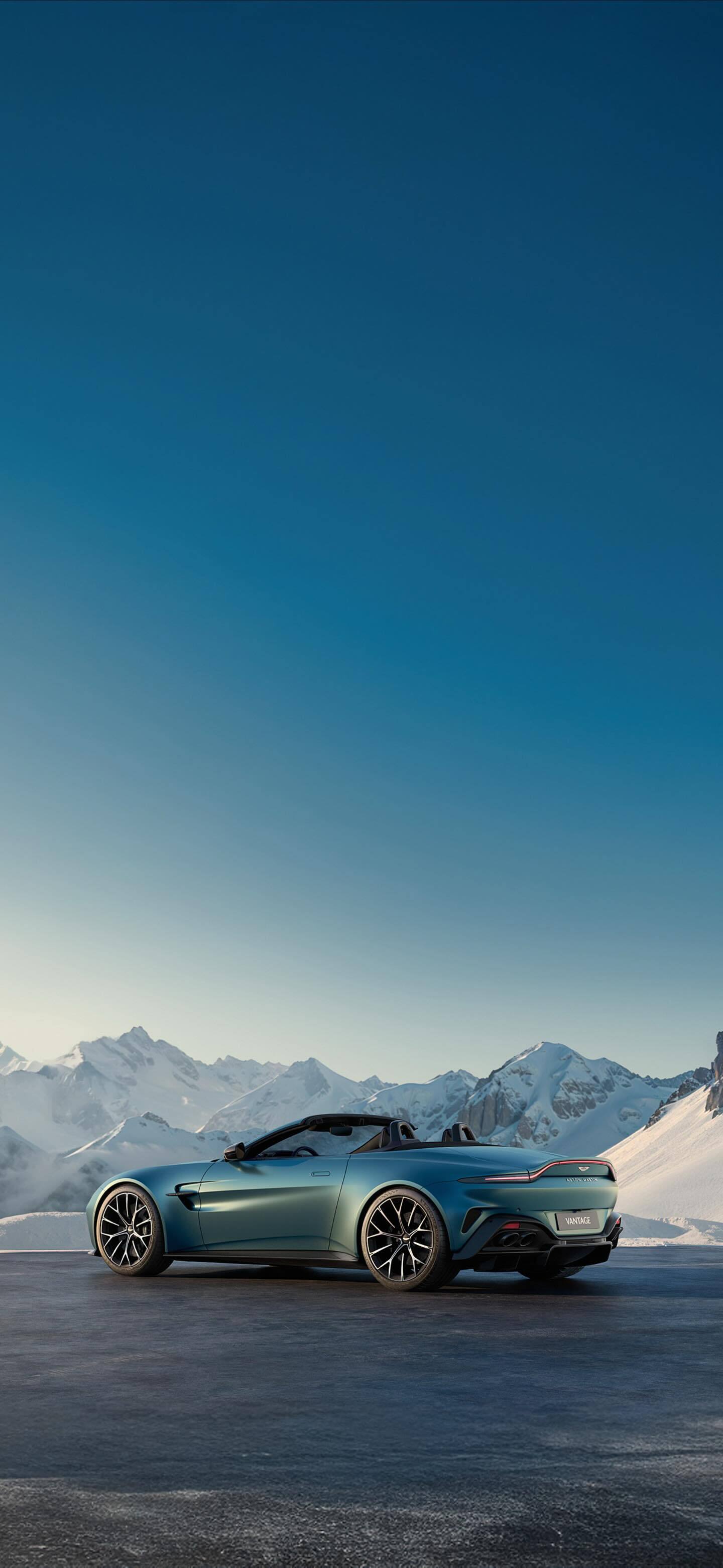 Aston Martin Supercar Official Blue Model Wallpaper Back View