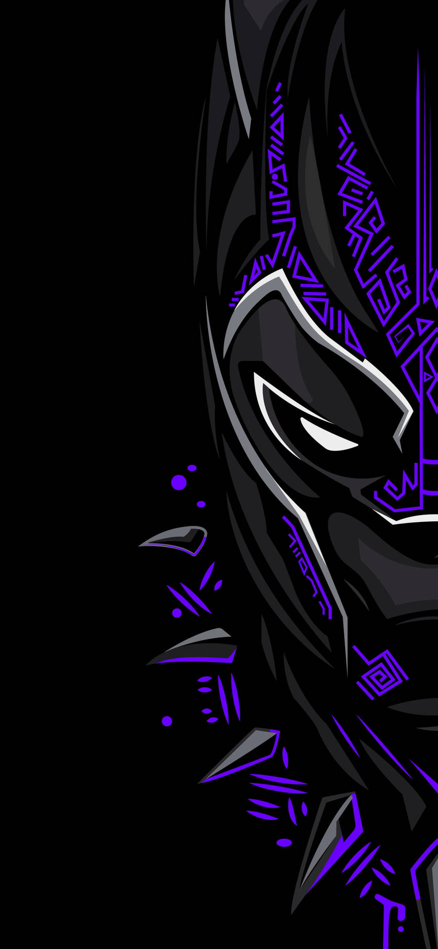 Download Sick Phone Black Panther Face Wallpaper