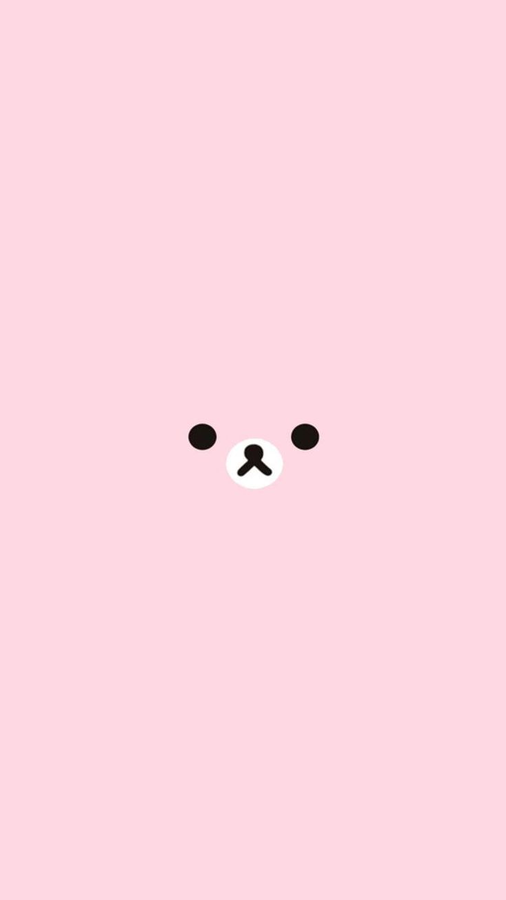 Cute Black and White Bear Face Phone Wallpaper