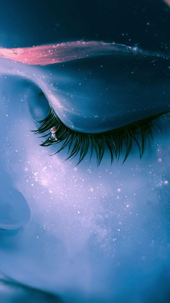 Download Space Face Fantasy Fairy Phone Wallpaper