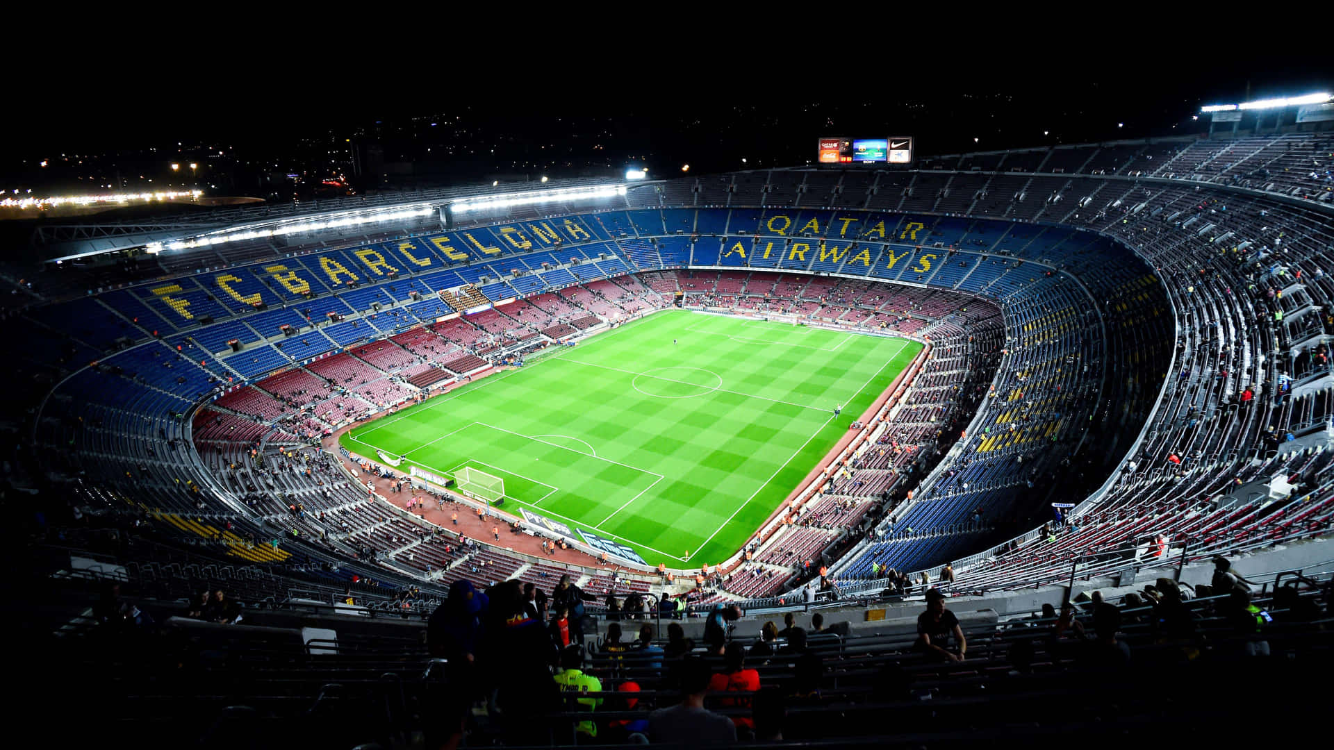 Download Camp Nou Stadium Night View Wallpaper