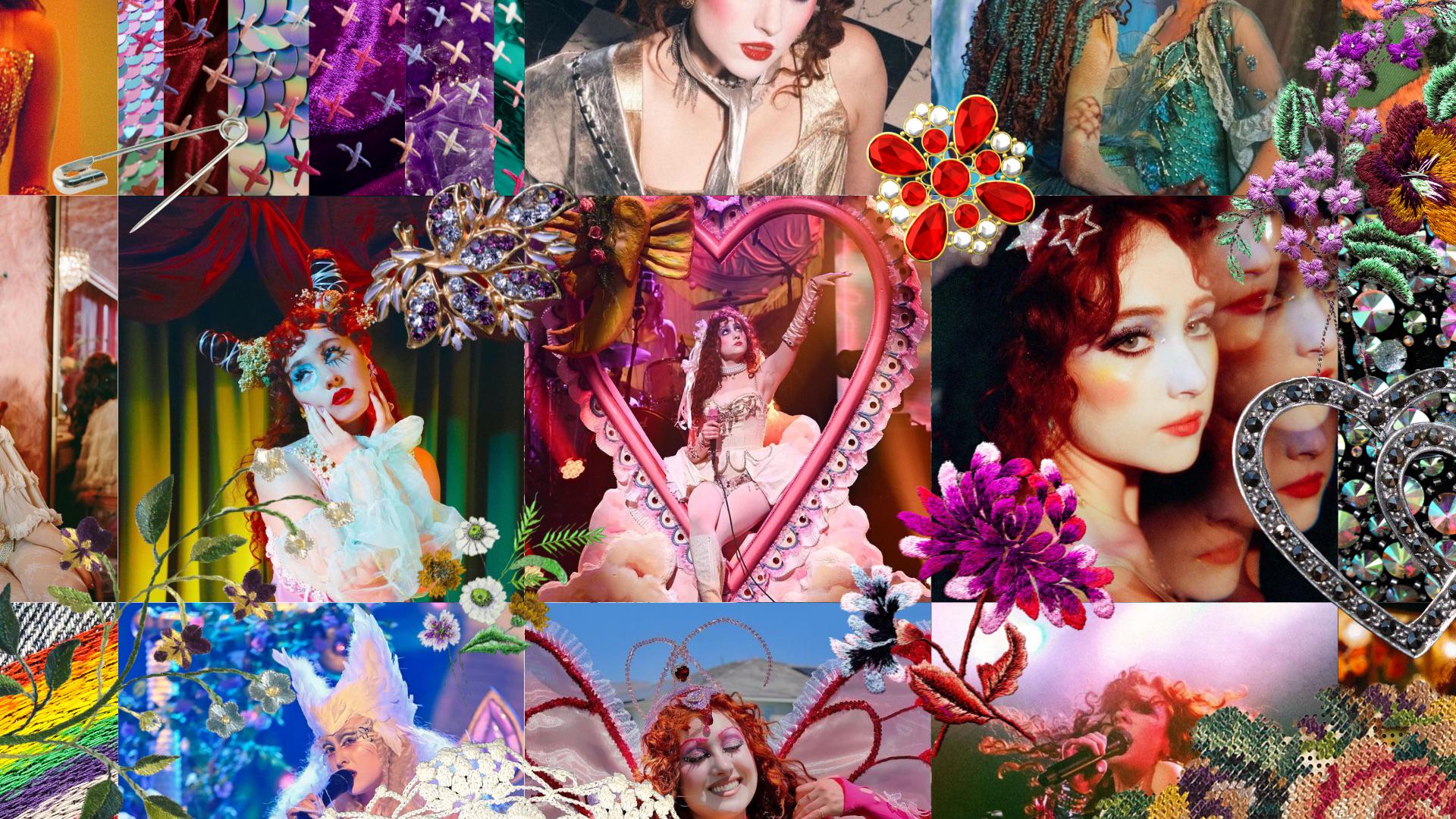 Whipped up a maximalist wallpaper of my favourite ultra pop girly. More variants inside