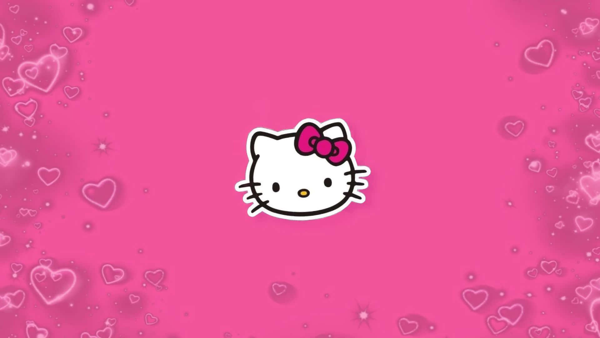 Download Hello Kitty Pink Hearts Background Wallpaper