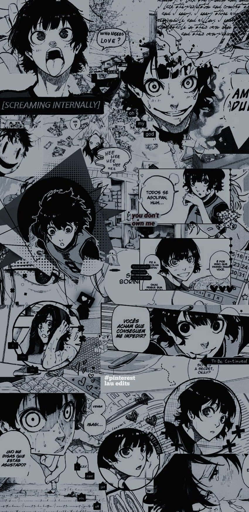 Download Blue Lock Manga Collage Wallpaper