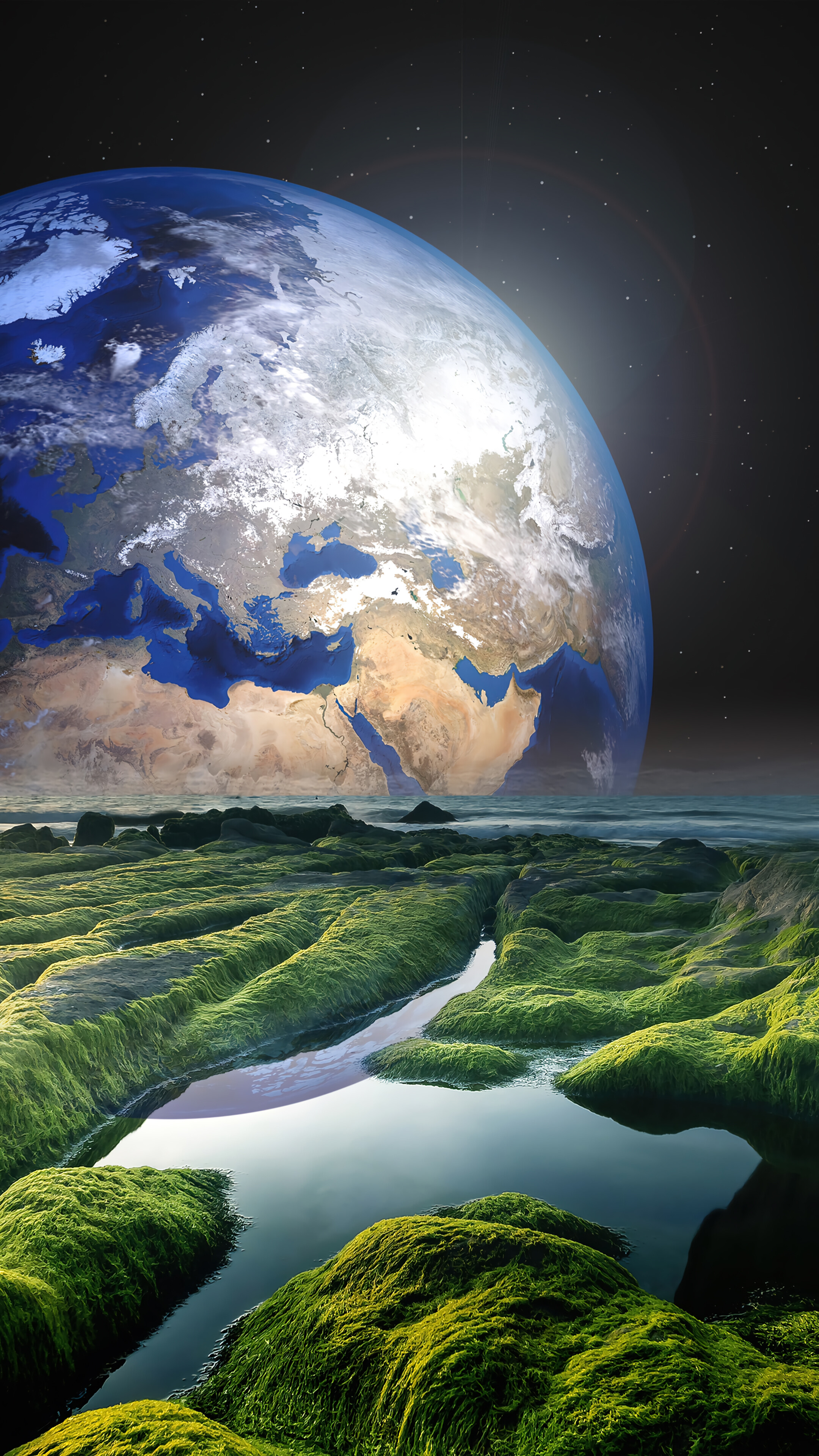 Planet Earth Space 4K Wallpaper iPhone HD Phone f