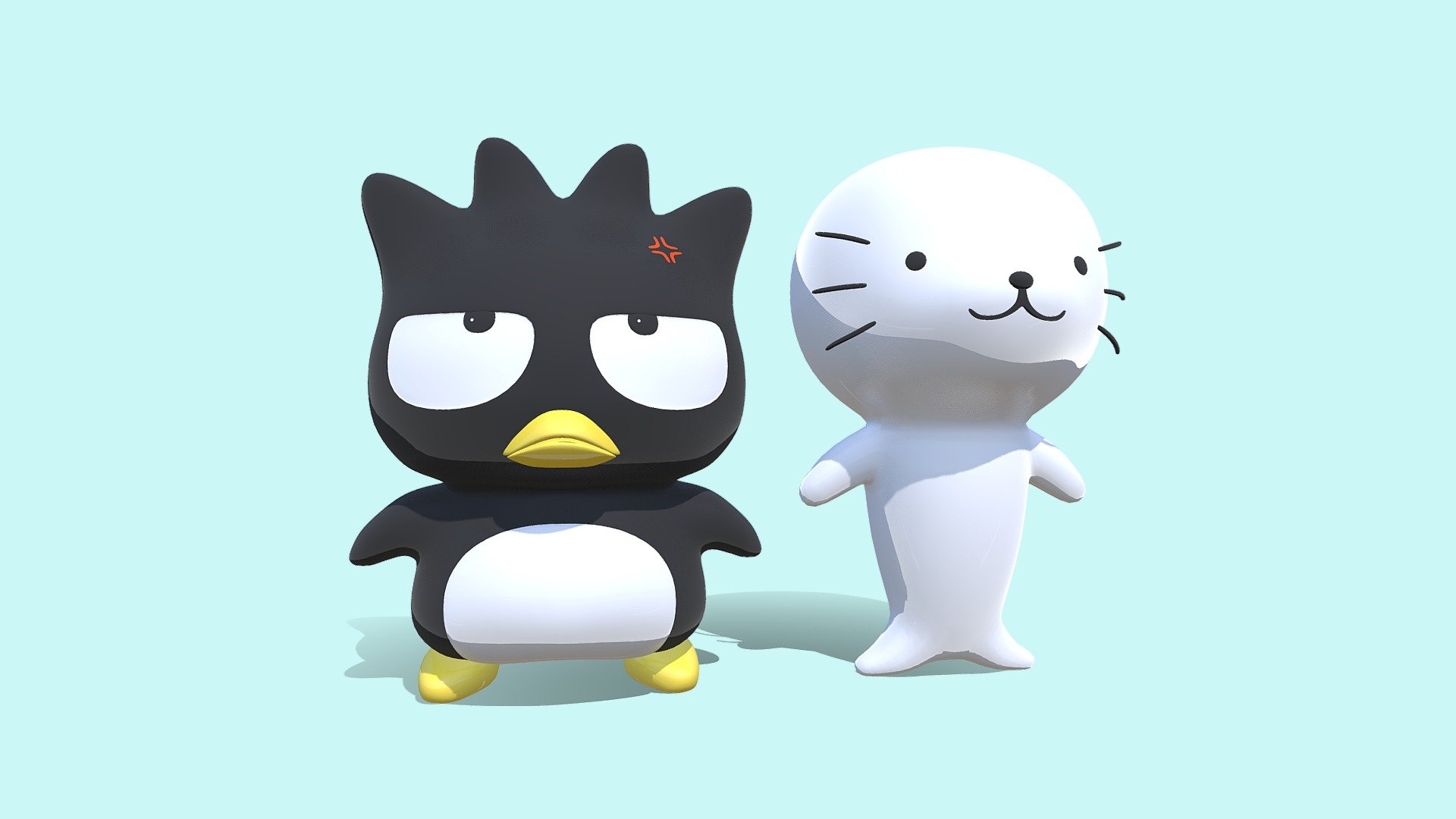 Badtz Maru & Hana Maru バッドばつ丸 & グッドはな丸 Model By AK [24e387a]