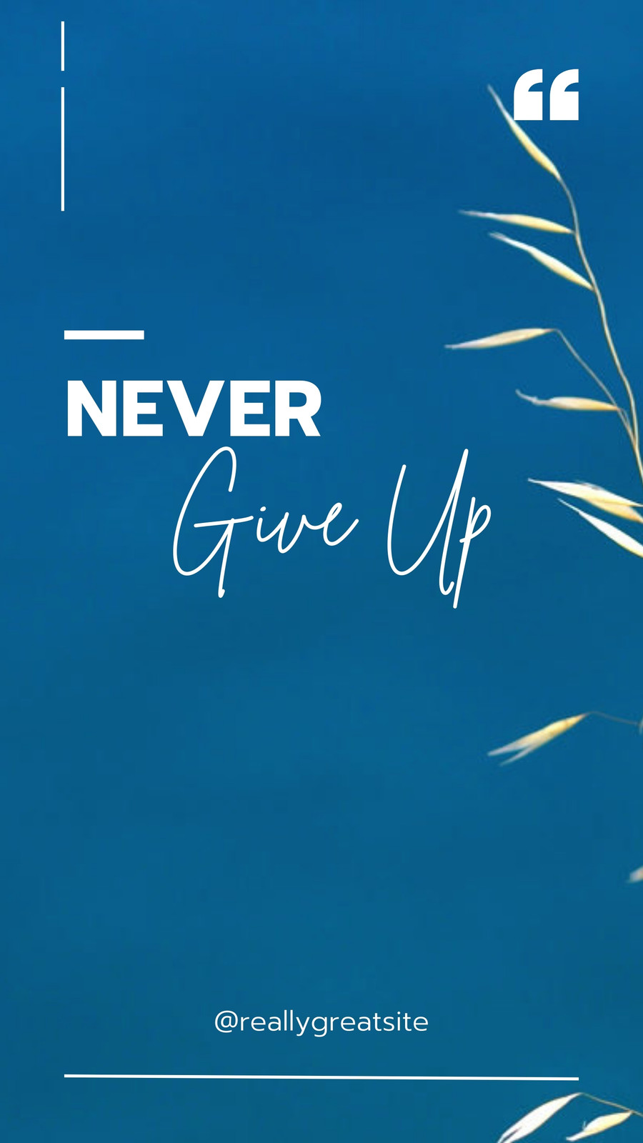 Sky Never Give Up Quote Mobile Video