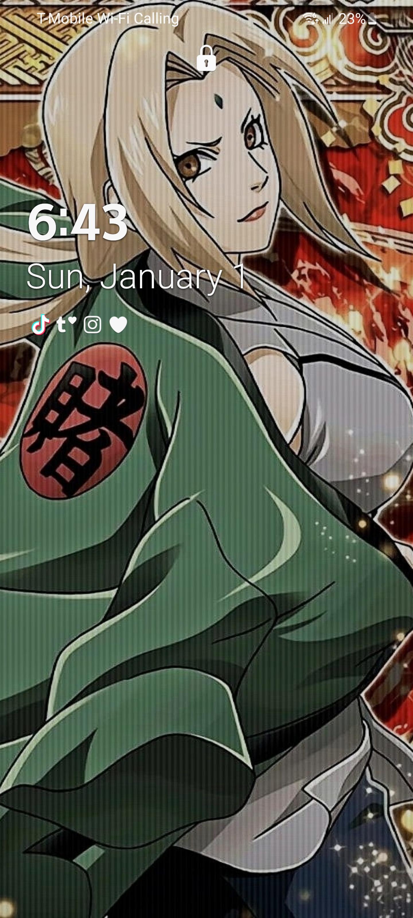 My last phone wallpaper of Lady Tsunade