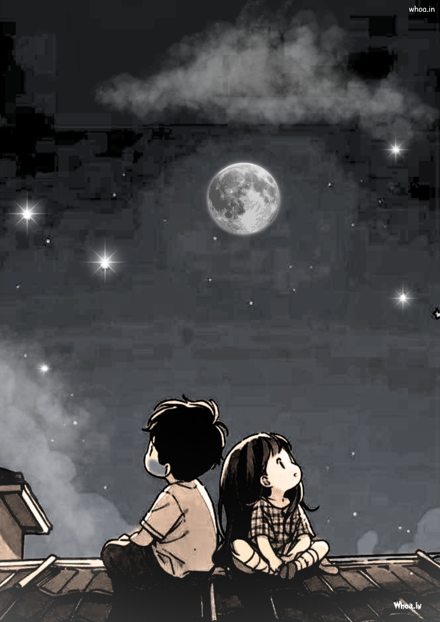 Mobile Wallpaper Moon Wallpaper Night View Wallpaper