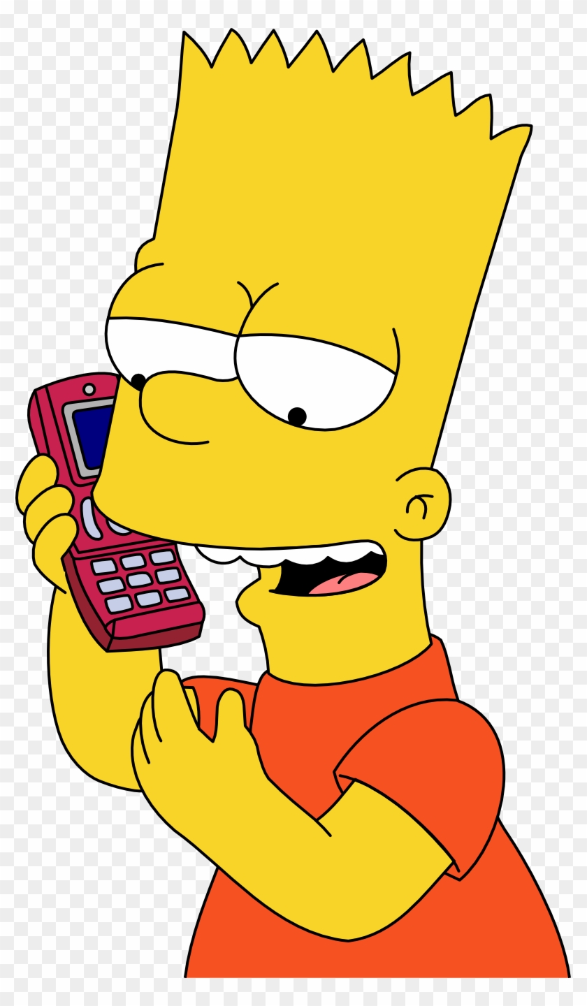 Bart Simpson Wallpaper With Anime Entitled Bart Simpson Simpson Calling Transparent PNG Clipart Image Download