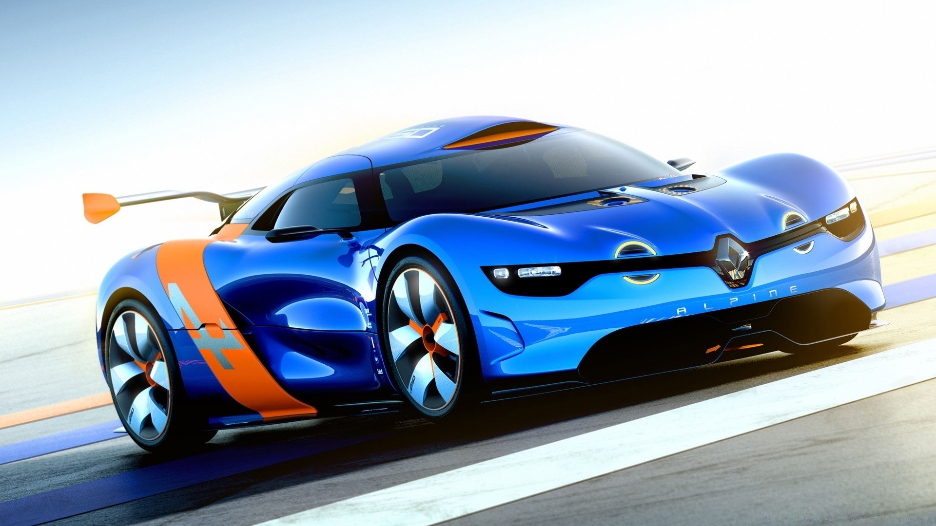 Photo of a renault sports car with beautiful cast wheels for your phone