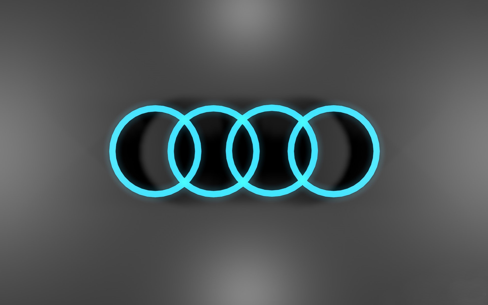 Audi Logo Neon Glow HD Wallpaper