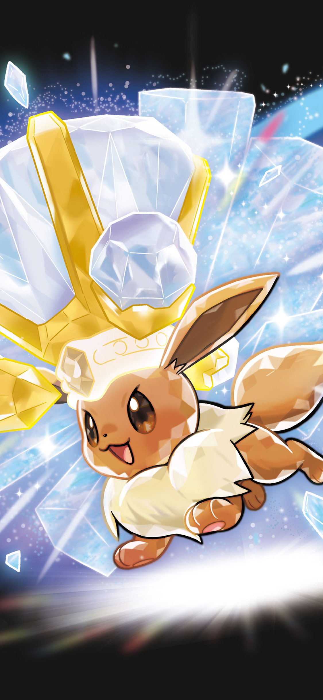 Pokémon Scarlet & Violet Terastal Eevee Wallpaper with Monocle