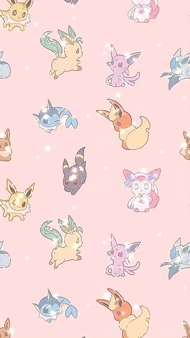 Eeveelutions Wallpaper Aesthetic Pokemon. Pokemon background, Cute pokemon wallpaper, Cute pokemon