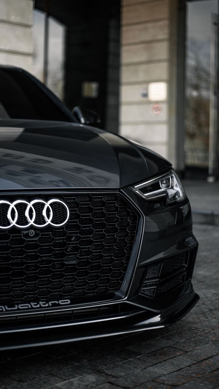 free wallpaper 4K car, audi, logo, black, style for mobile and desktop
