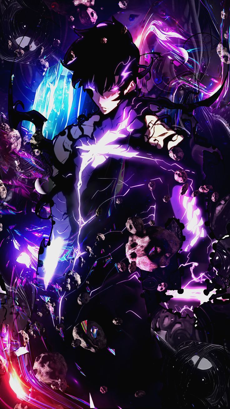 Solo Leveling Jin Woo 4K Vertical Phone Wallpaper