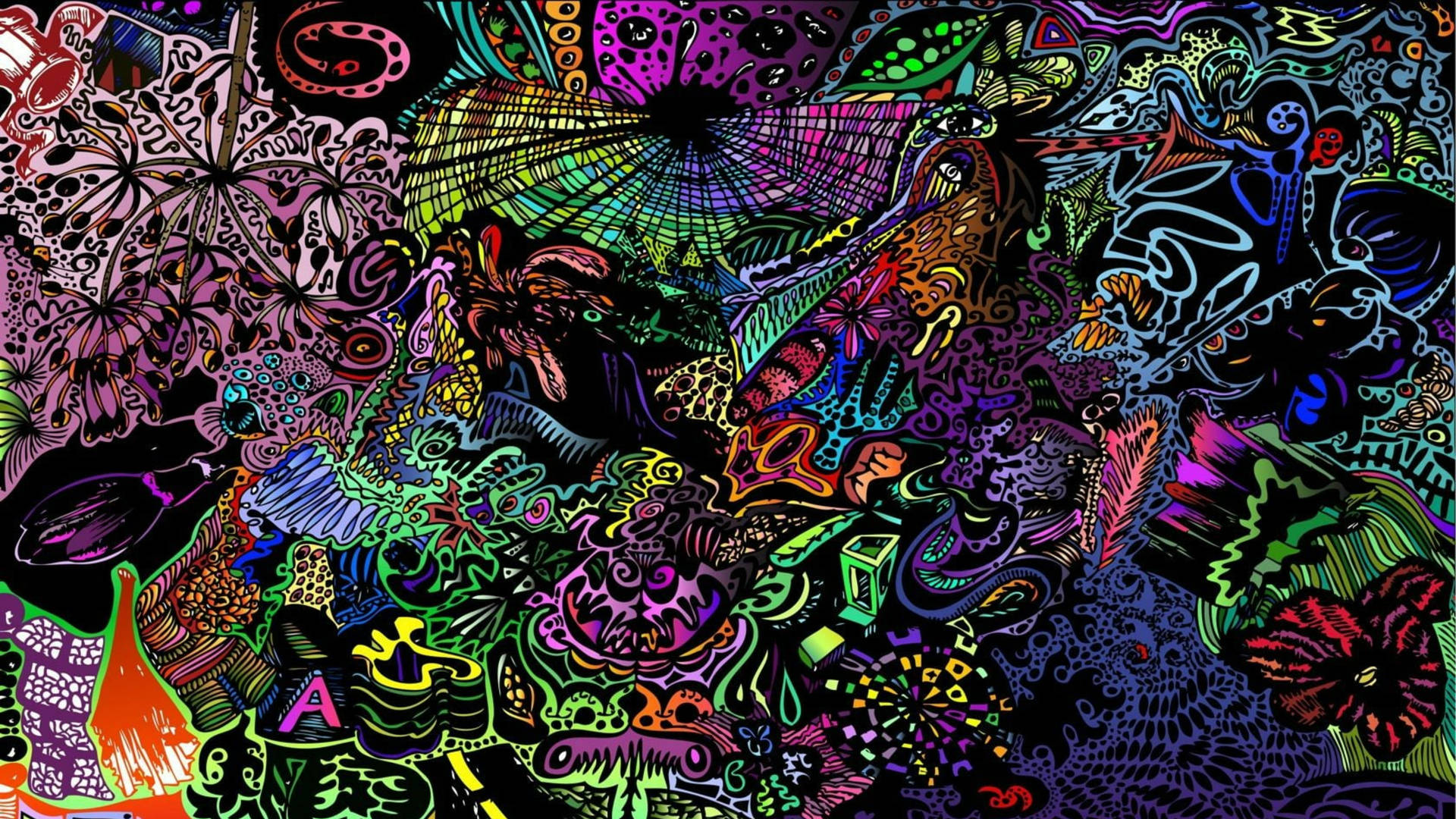 Download Doodle Digital Surrealism Art Wallpaper