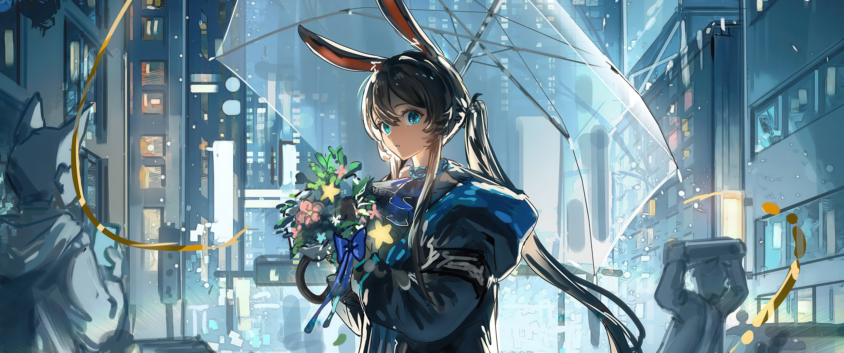 Anime Girl Silent Showers Quiet Thoughts UltraWide Quad HD 1440P , HD 4k Wallpaper, Image, Background, Photos and Picture