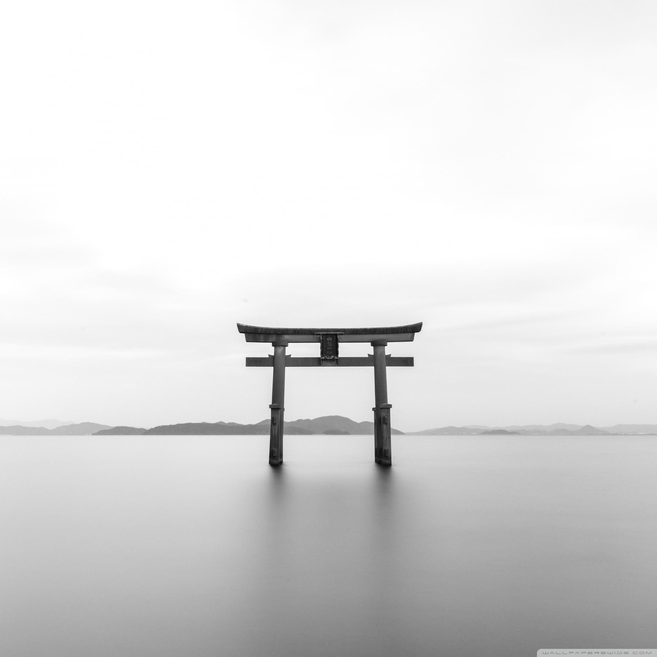 Torii Black and White 4K UHD Wallpaper for UltraHD Desktop and TV, Widescreen and UltraWide Display, Dual and Triple Monitor, Smartphone and Tablet Devices