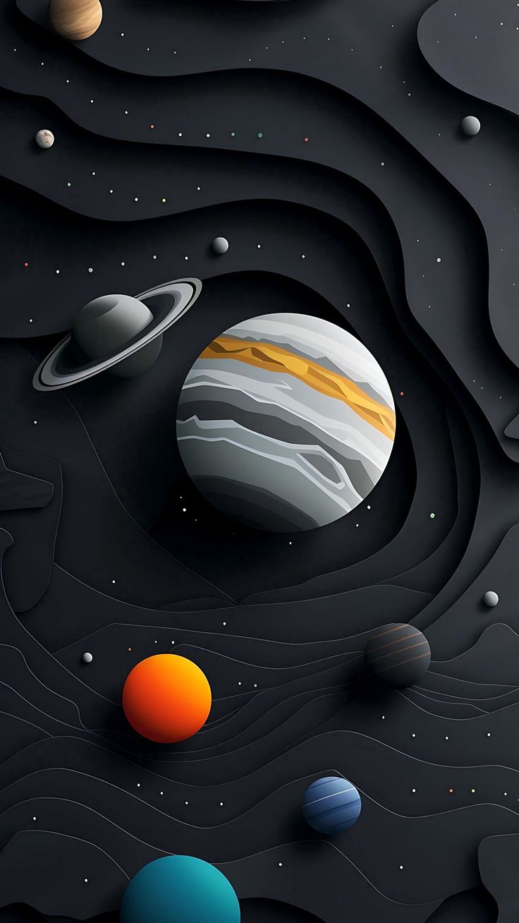 free wallpaper 4K planets, stars, space, layers, texture, ai, art for mobile and desktop