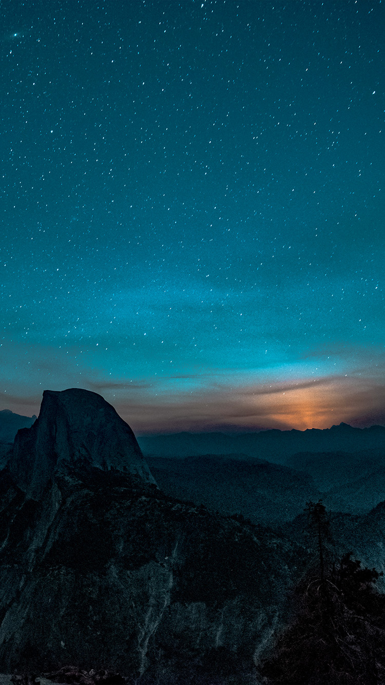 iPhone wallpaper. mountain night sky star space nature