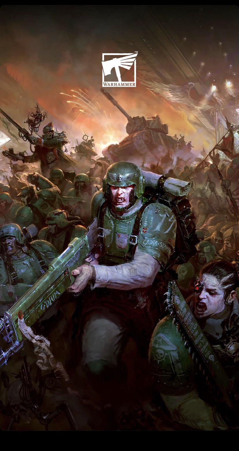 Imperial guard phone wallpaper from the 9th edition codex