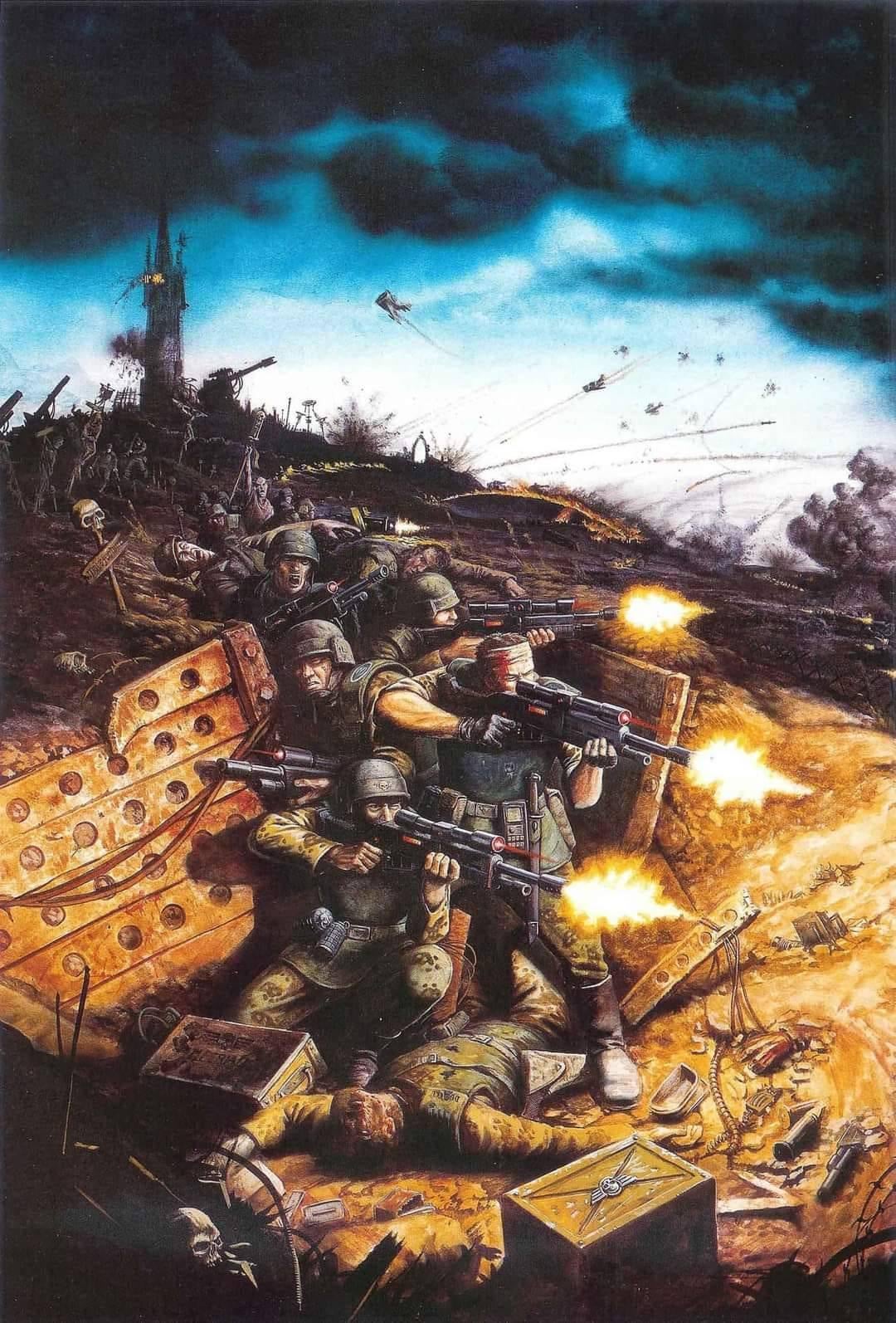 Imperial guard phone wallpaper from the 9th edition codex