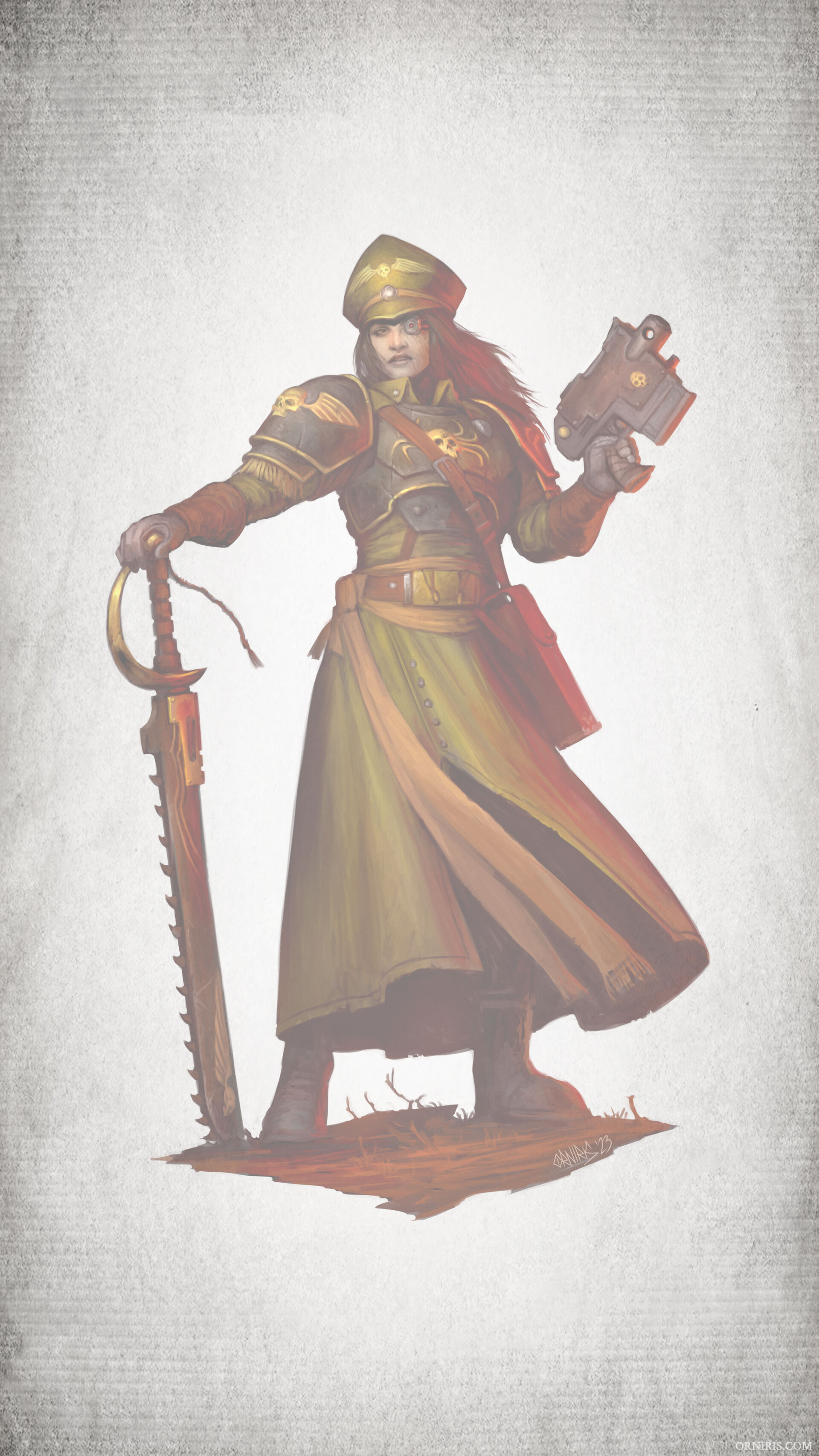 ORNIRIS TERENSI, Astra Militarum Commissar 40,000 Fan Art