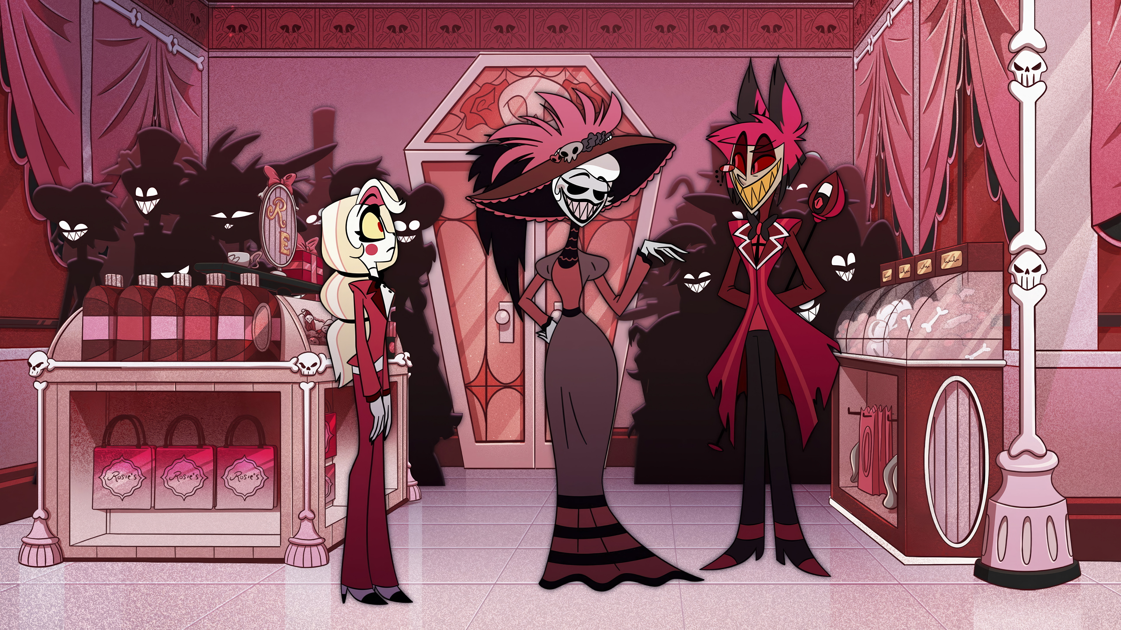 Hazbin Hotel Charlie Morningstar Rosie Alastor Wallpaper 4K HD PC j