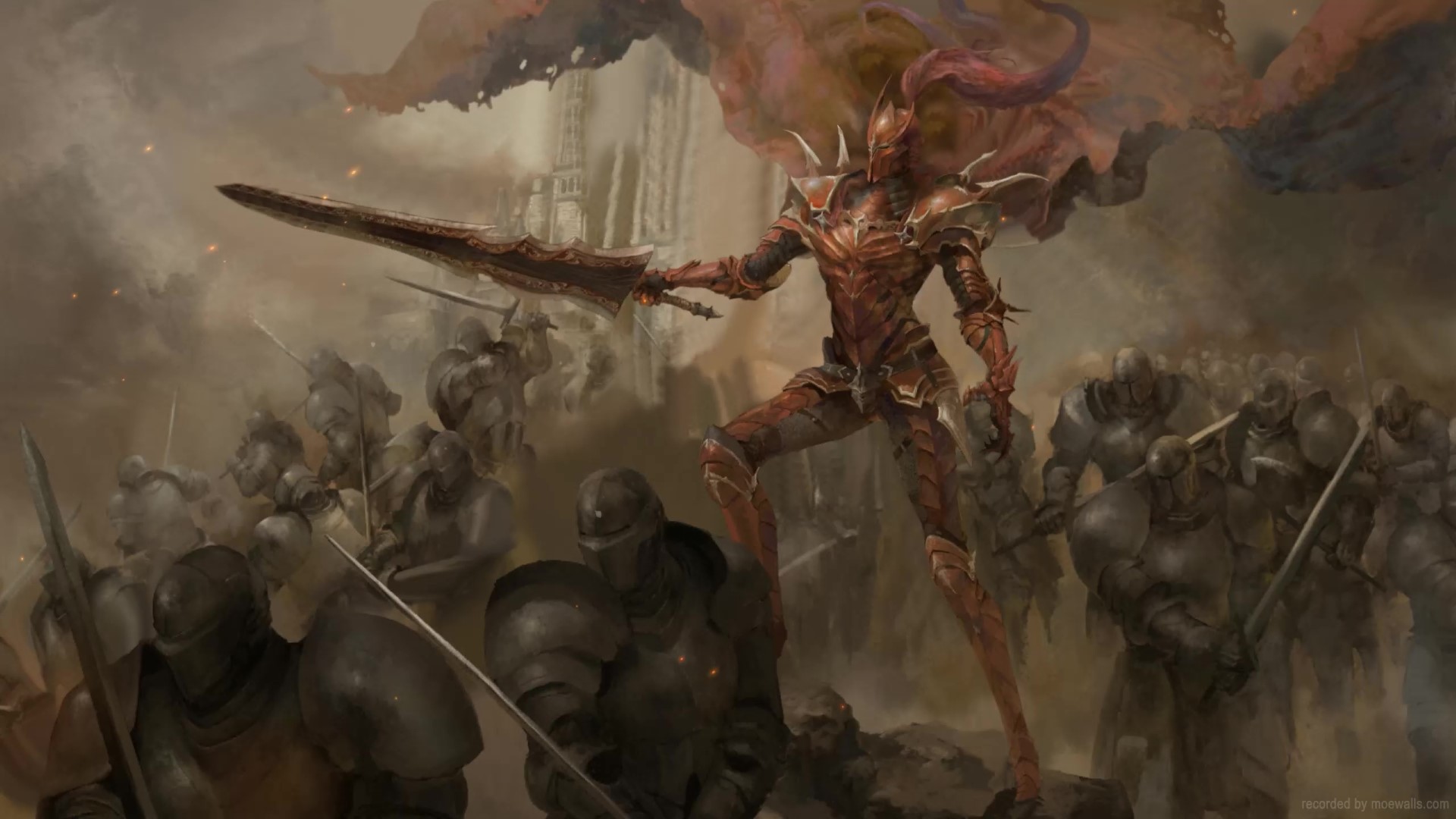 Knight Commander Igris The Red Solo Leveling Live Wallpaper