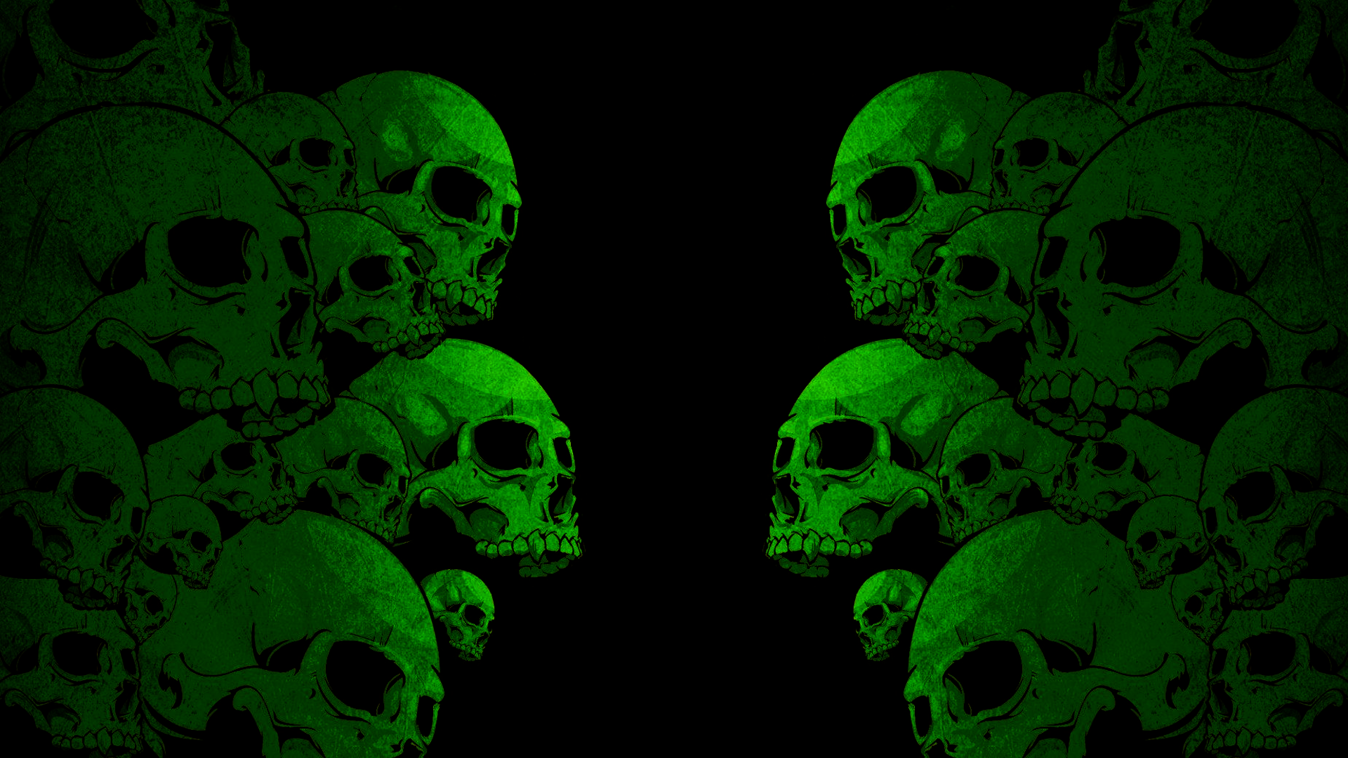 Dark Green Skull HD Wallpaper: A Haunting Display of Death