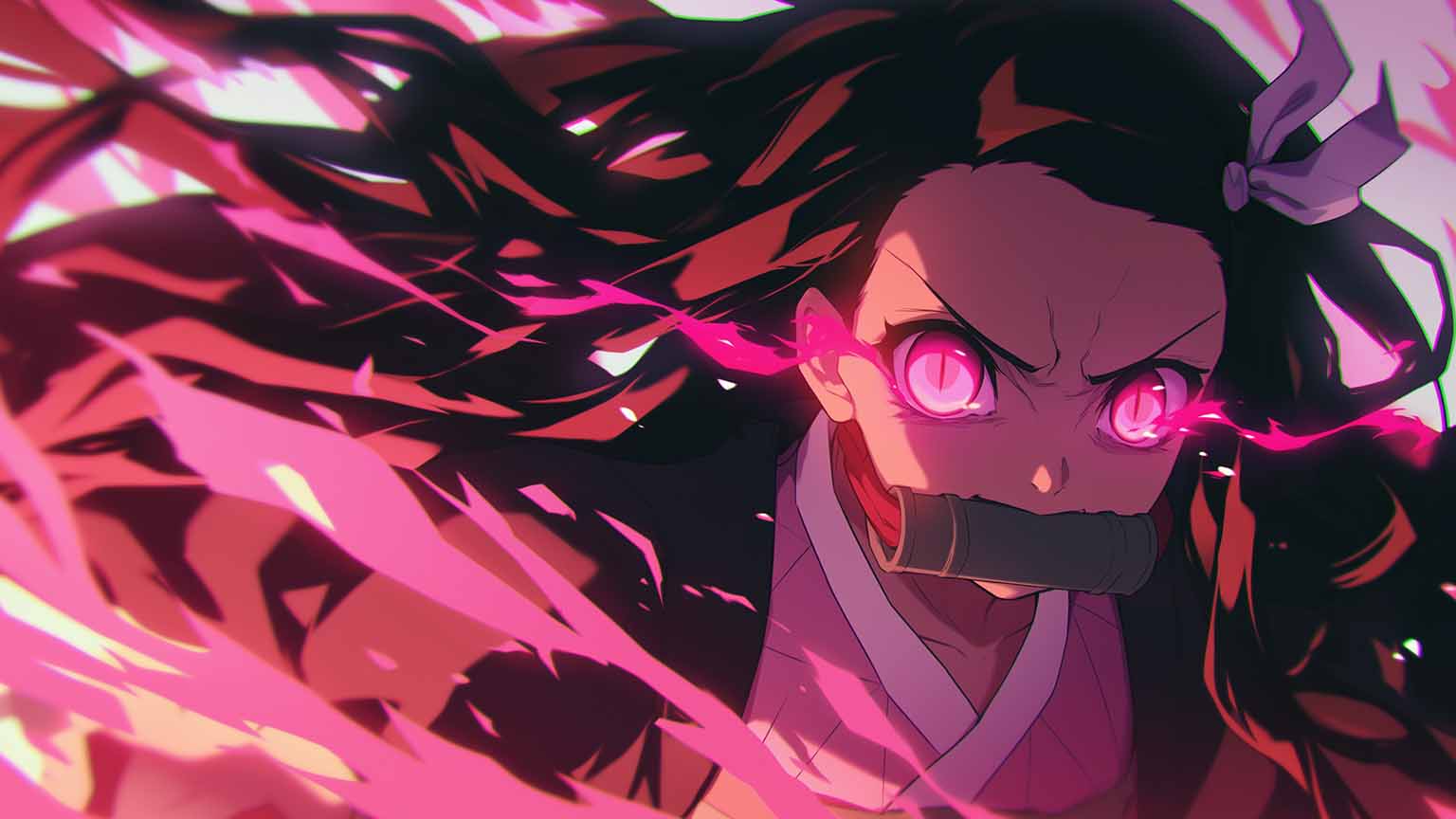 Demon Slayer Nezuko Kamado Blood Demon Desktop Wallpaper