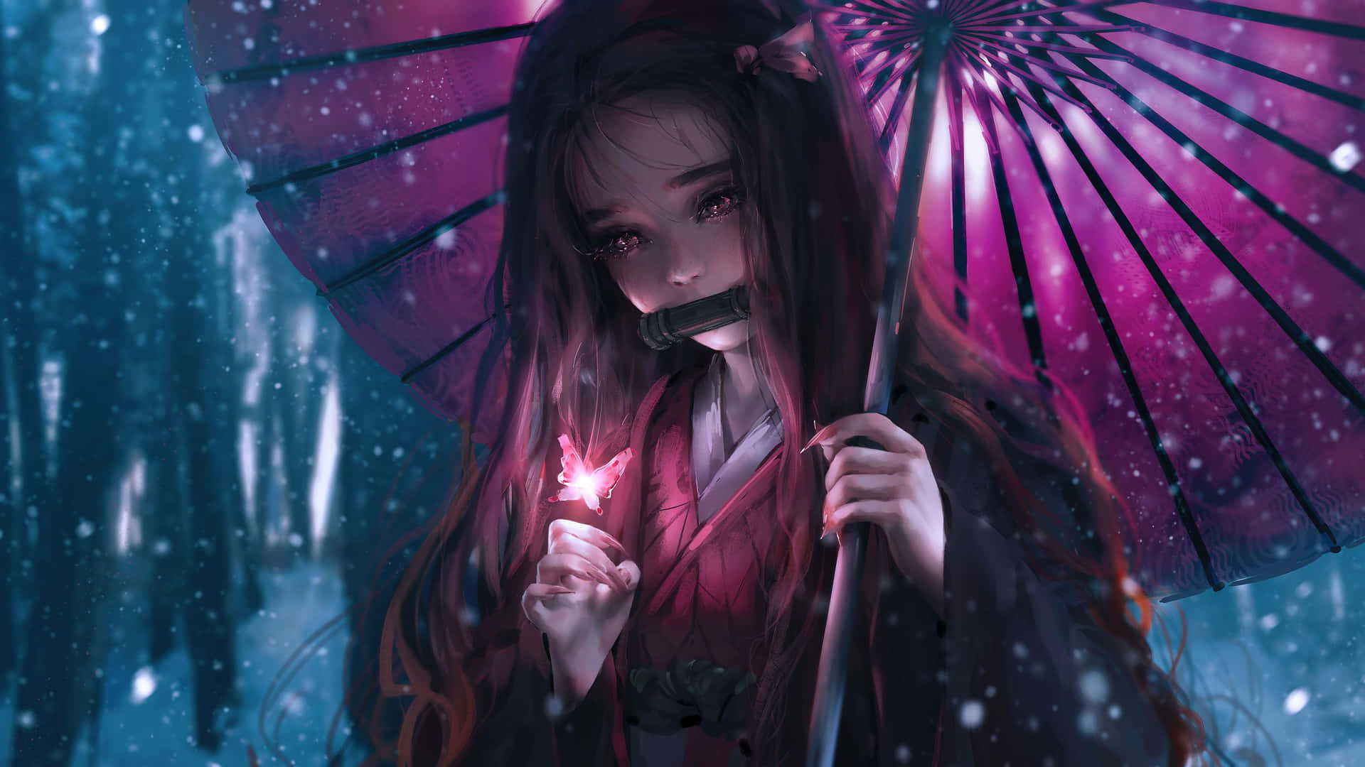 Download Enjoy the beauty of nezuko on your desktop Wallpaper
