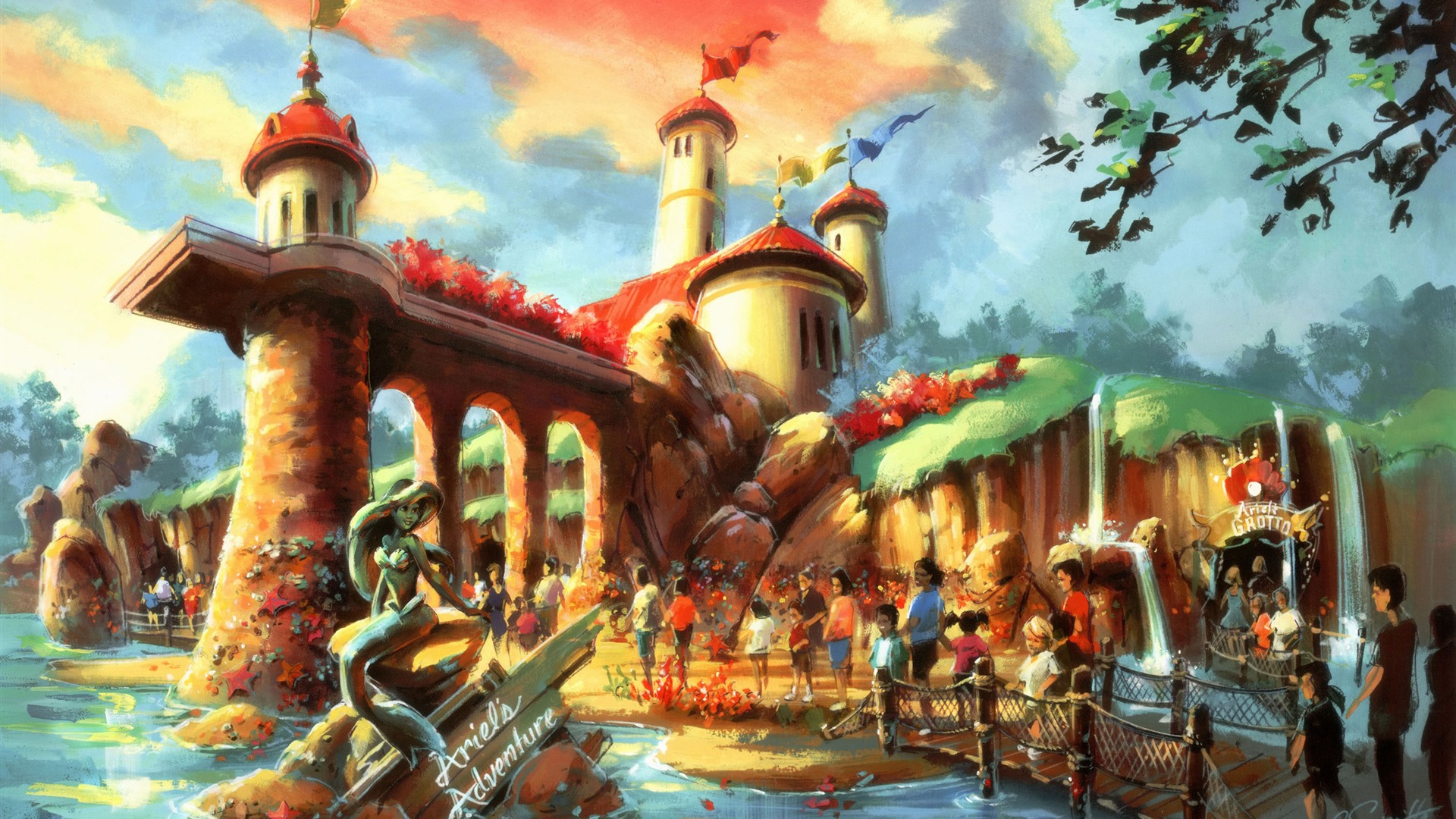 Ariel Disney Characters Work Desktop Picture