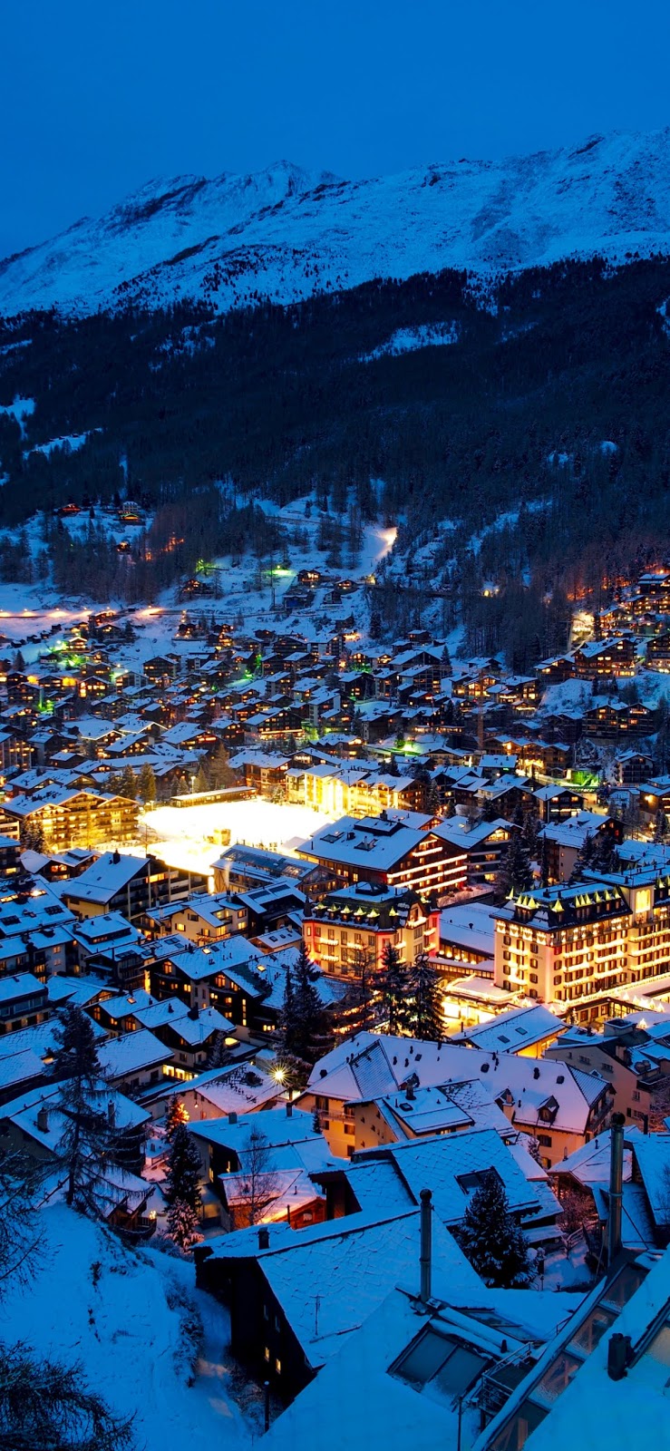 Switzerland City Night Mobile Wallpaper Mobile Walls