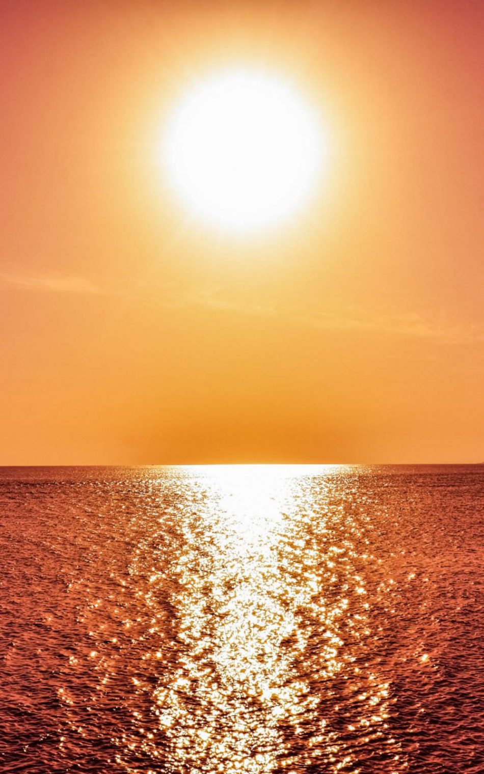 Golden Sunset Over The Sea HD Mobile Wallpaper Wallpaper & Background Download