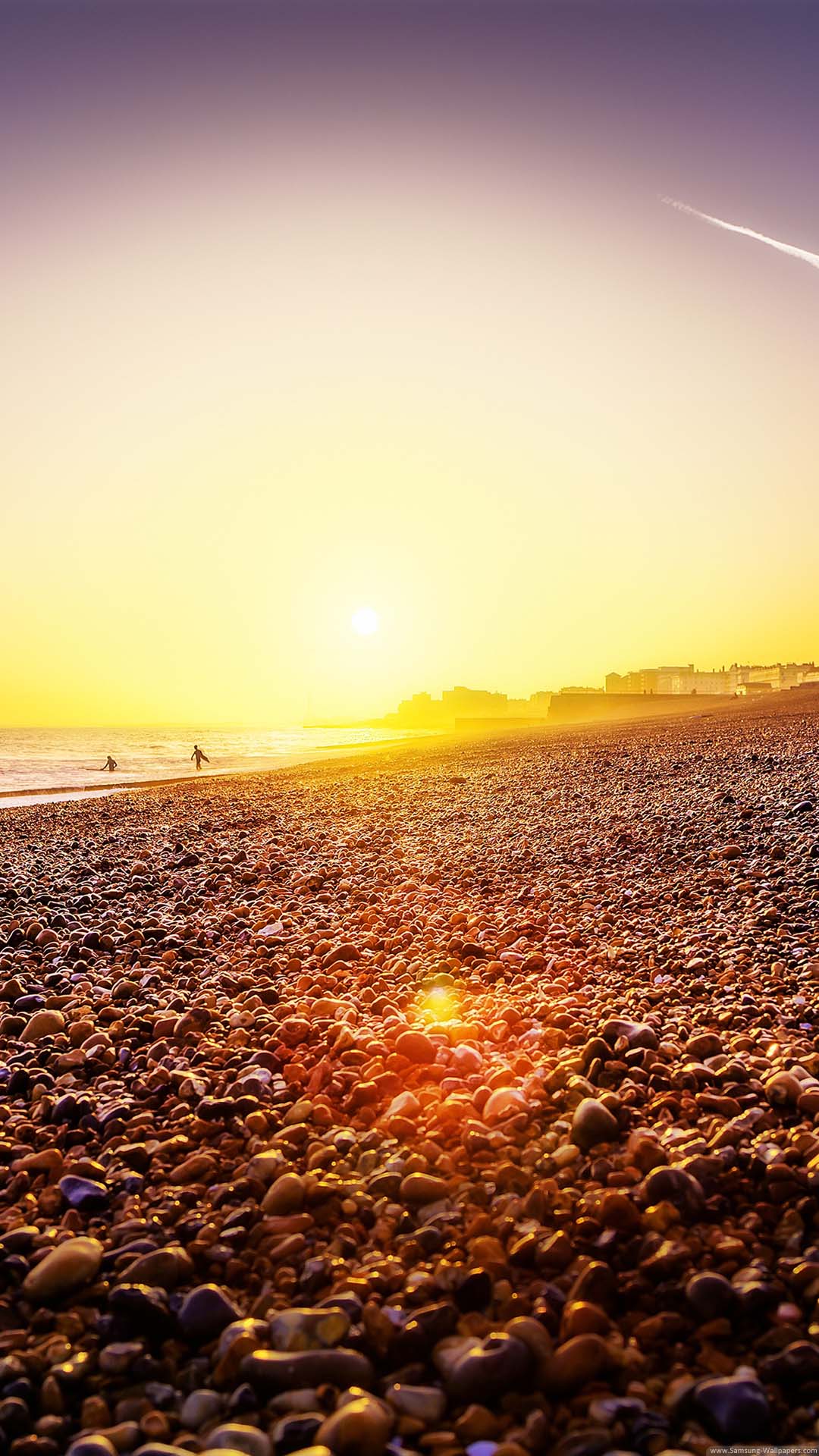 Beach sunset HD wallpaper for mobile 1080x1920 HD WALLPAPER WIDE