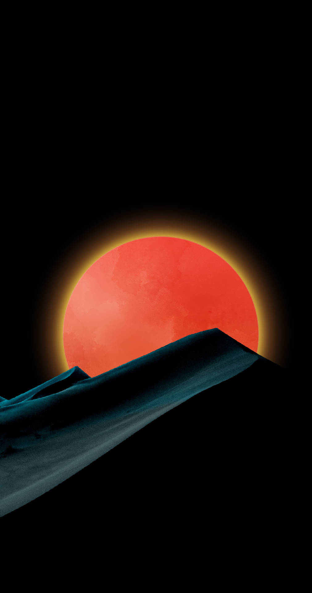 Download Google Pixel 4k Red Sun Wallpaper