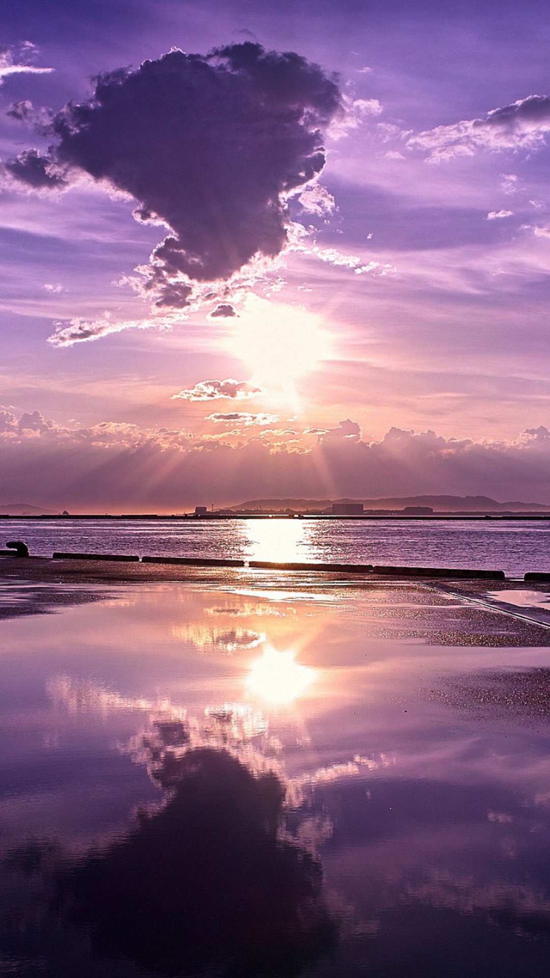 Hd Sun Coast Samsung Galaxy S4 S5 Wallpaper Purple Sky Background Wallpaper & Background Download