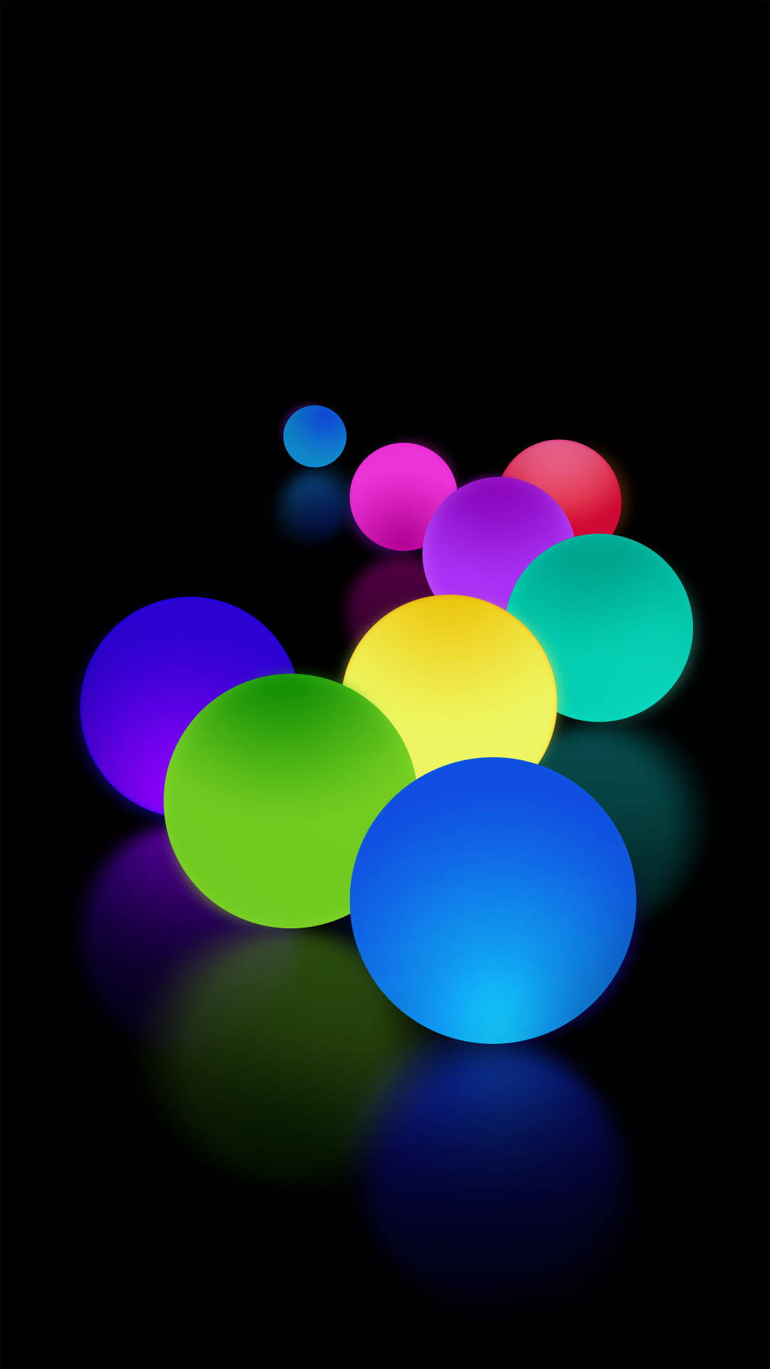 Download Colorful Balls Neon Phone Wallpaper