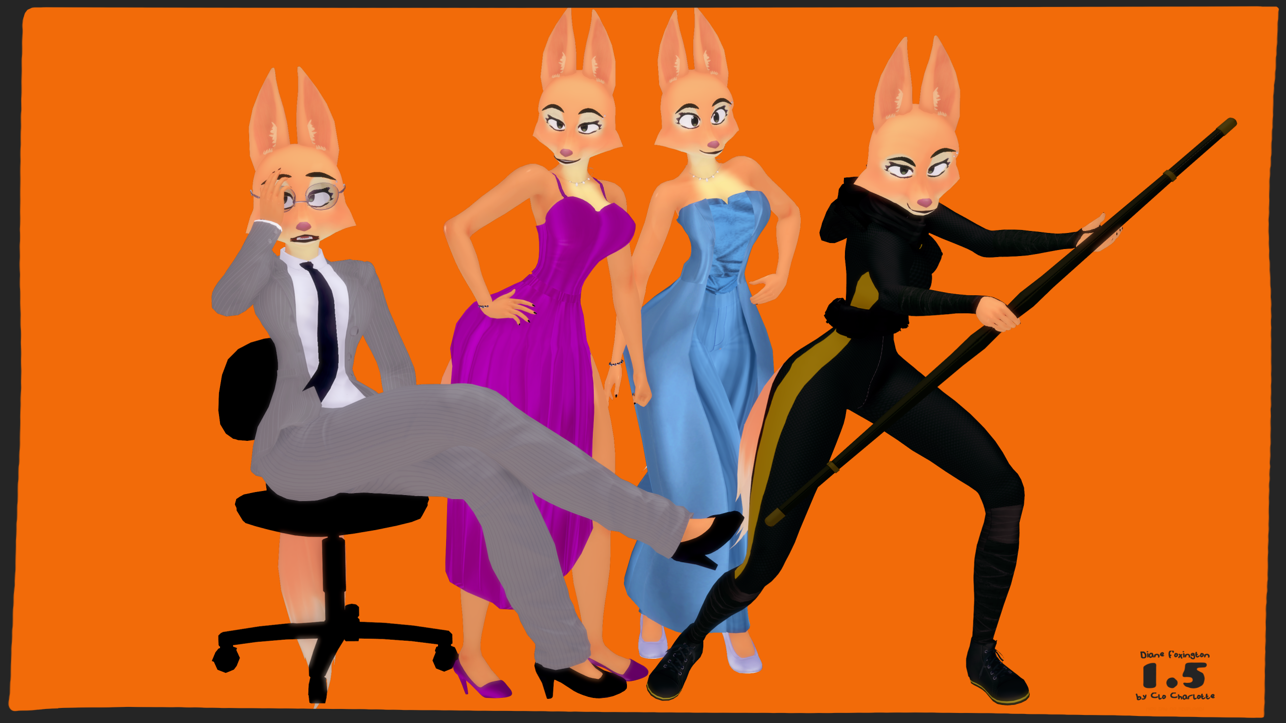 Diane Foxington [Koikatsu Sunshine Card Re Release Update] By Clover Fur Affinity [dot] Net