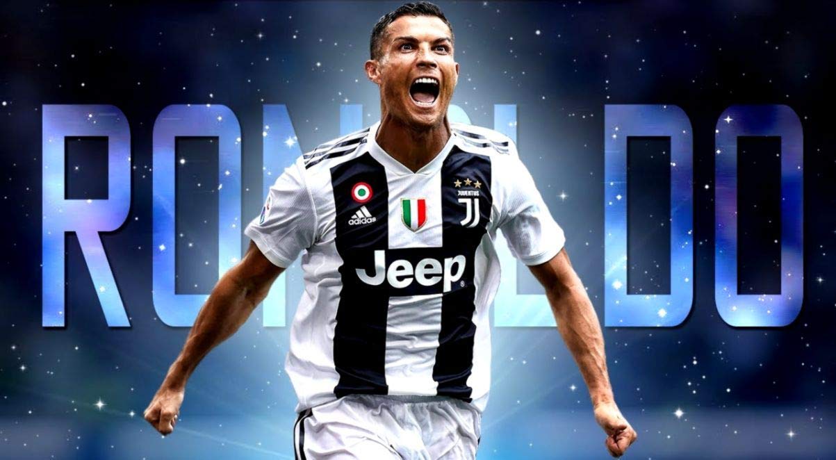 SIGNOOGLE Christiano Ronaldo Juventus Real Madrid Portugal Wall Posters Wallpaper Design Image With Quotes For Sports Club Living Boys Room Wall