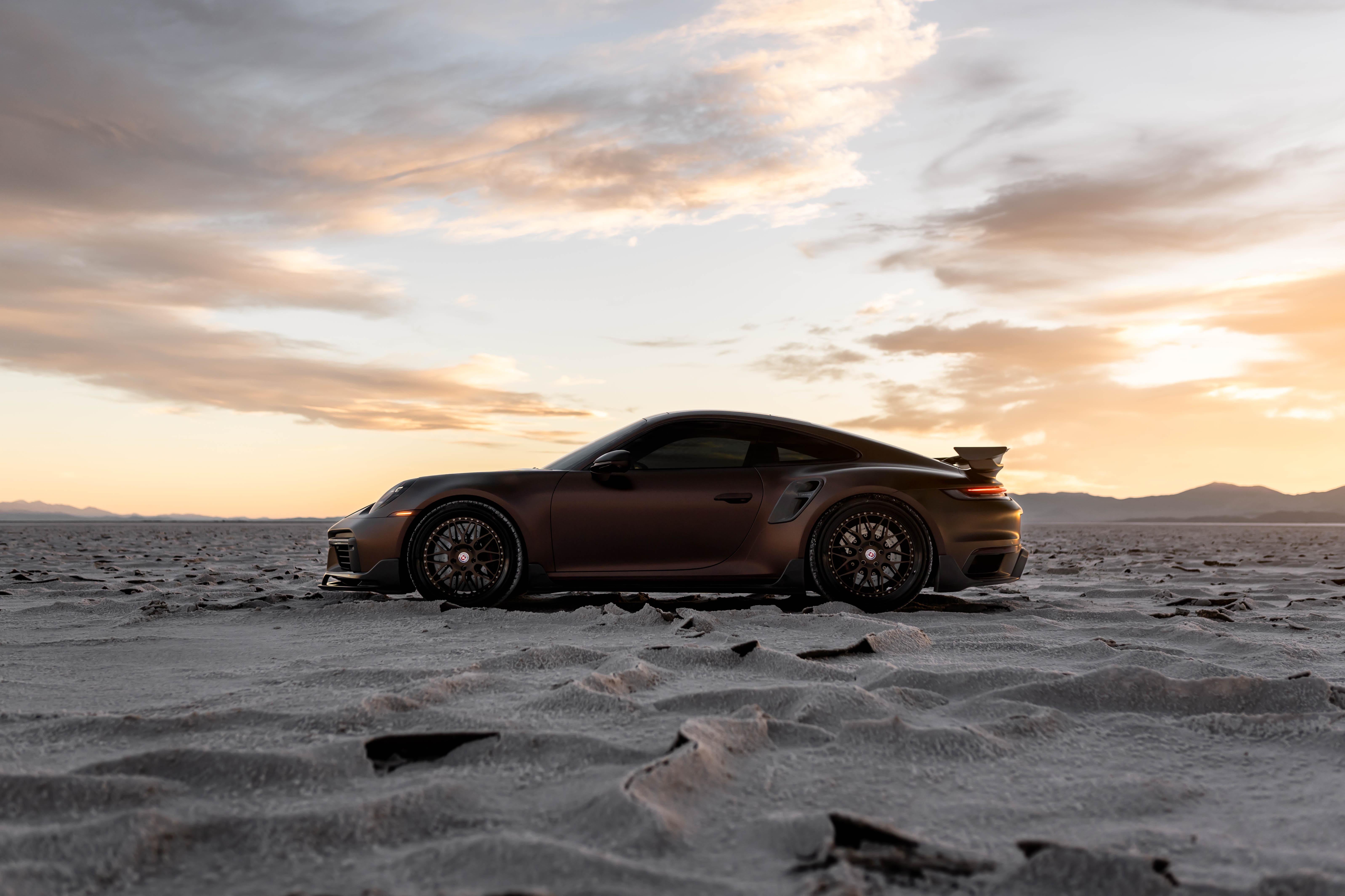 Took my friend's Techart 992 Turbo S to the salt flats to take some photo