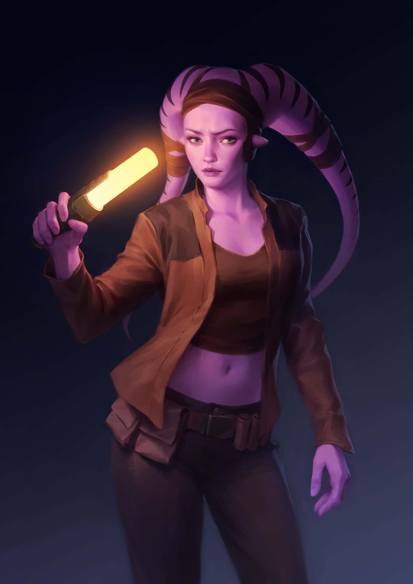 Download A Twi'lek with a colorful headdress Wallpaper