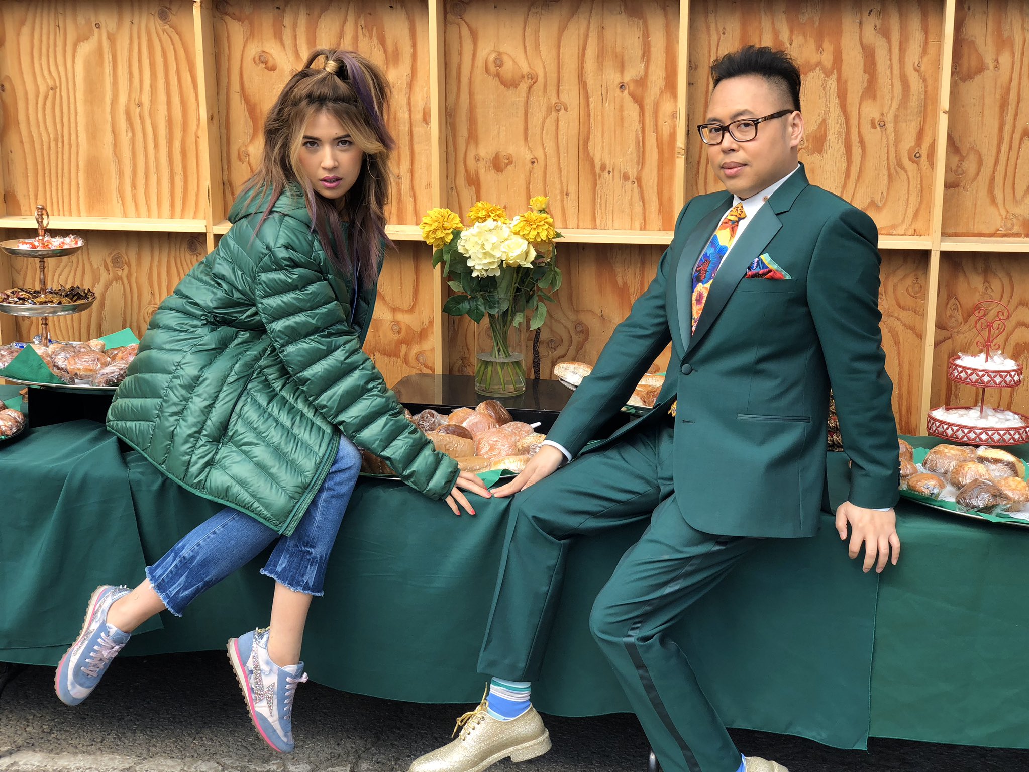 Nichole Bloom and Nico Santos