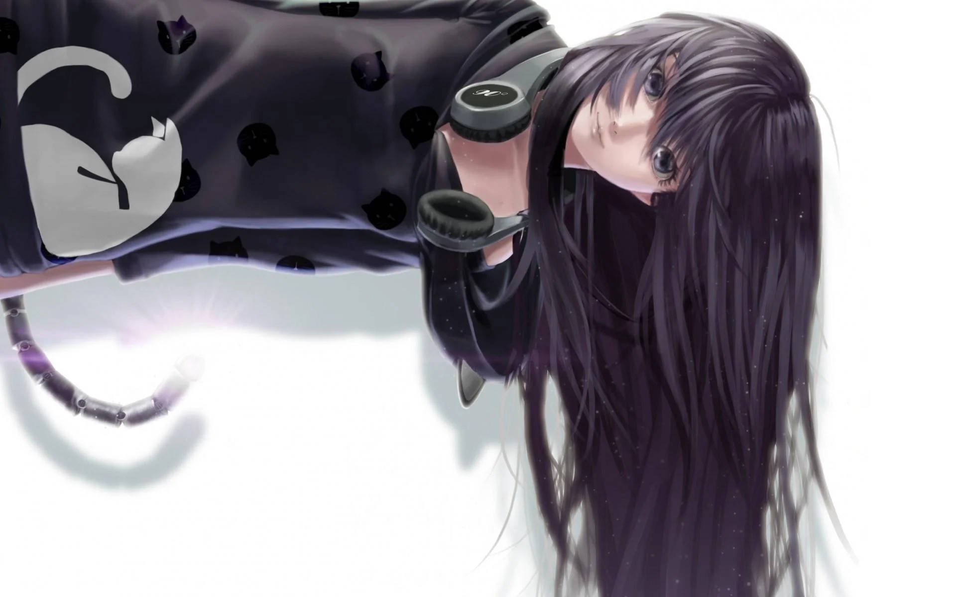 Download Aesthetic Inverted Anime Girl Emo Wallpaper