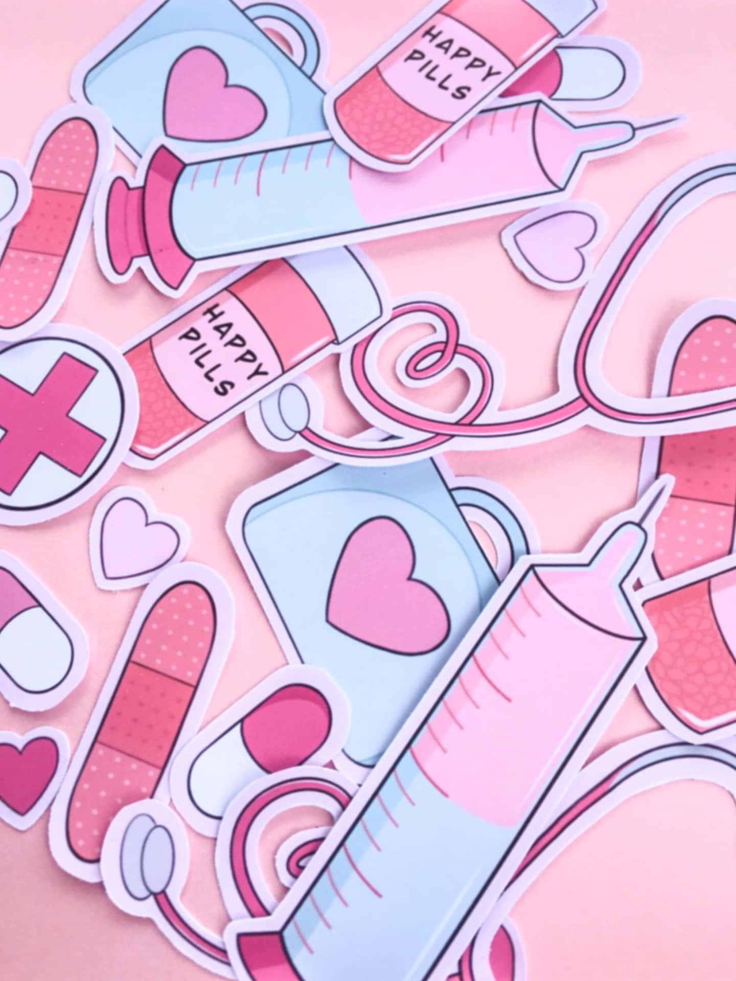 Download Pink Nurse Aesthetic Medical Supplies Wallpaper