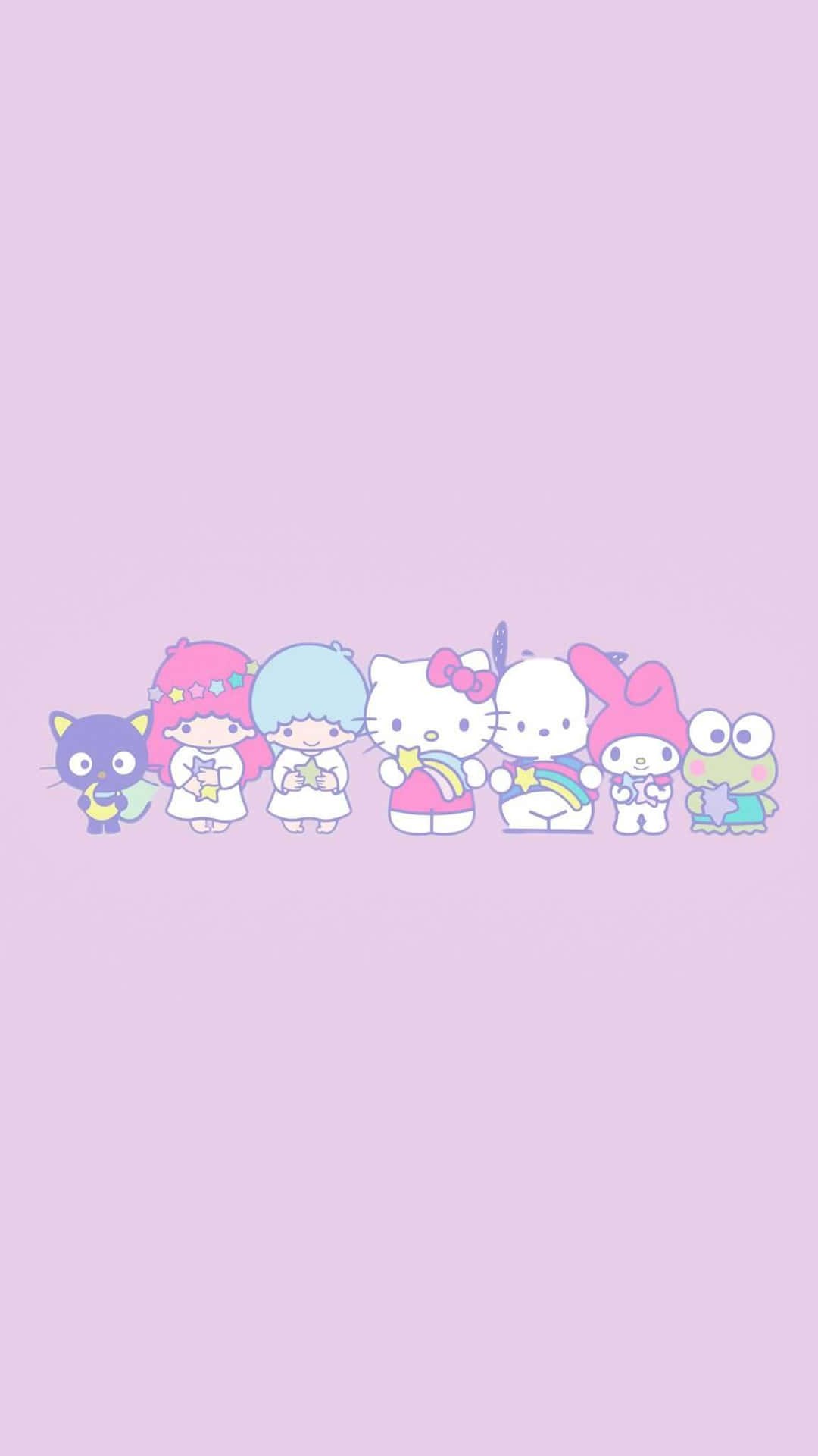 Download Sanrio Characters Pastel Background Wallpaper