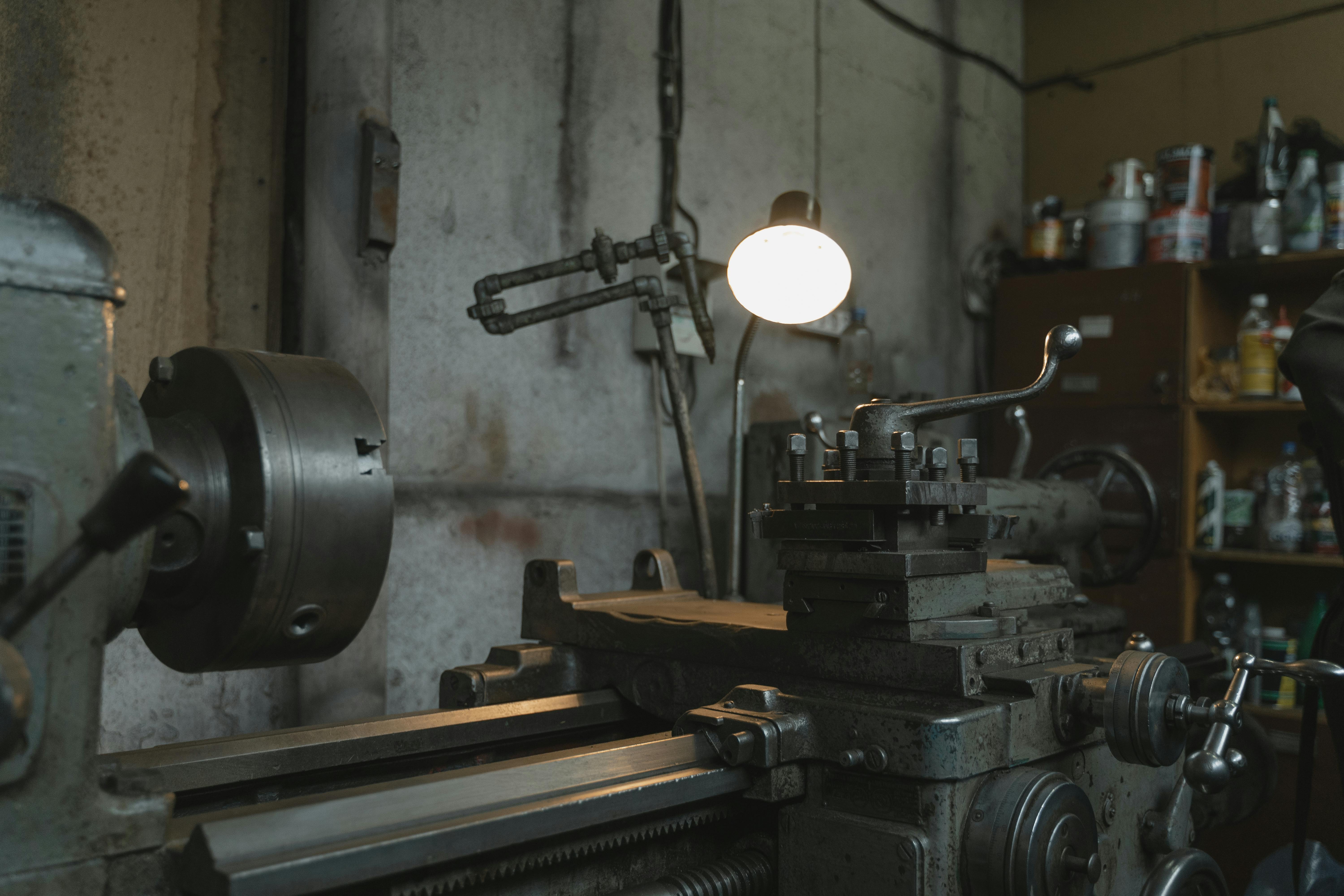 Black and White Industrial Machine · Free