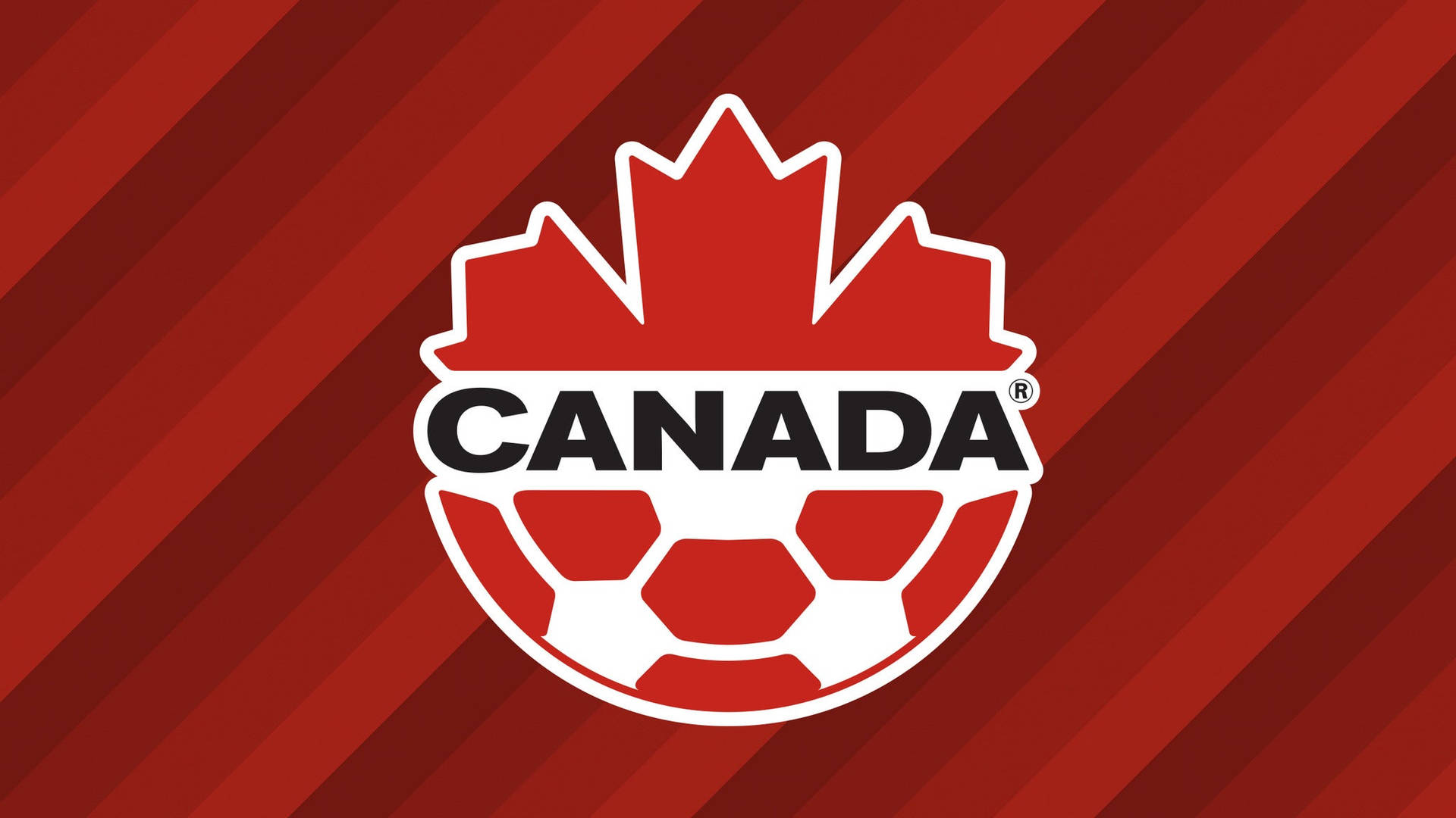 Download Canada National Football Team's Bold Red Logo Wallpaper